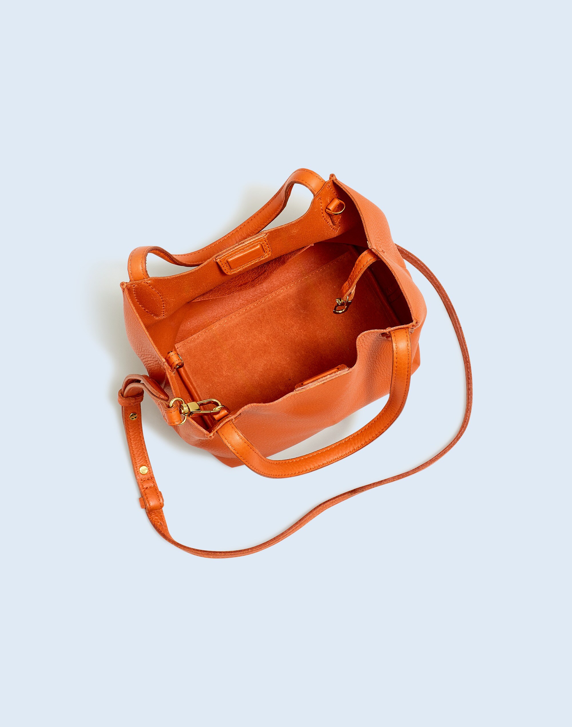 The Mini Shopper Tote in Soft Grain Pebbled Leather