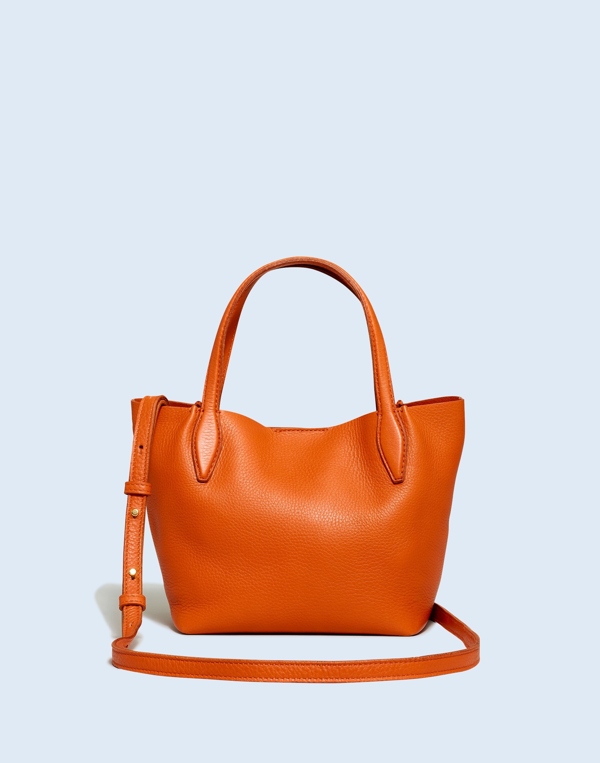 The Mini Shopper Tote in Soft Grain Pebbled Leather