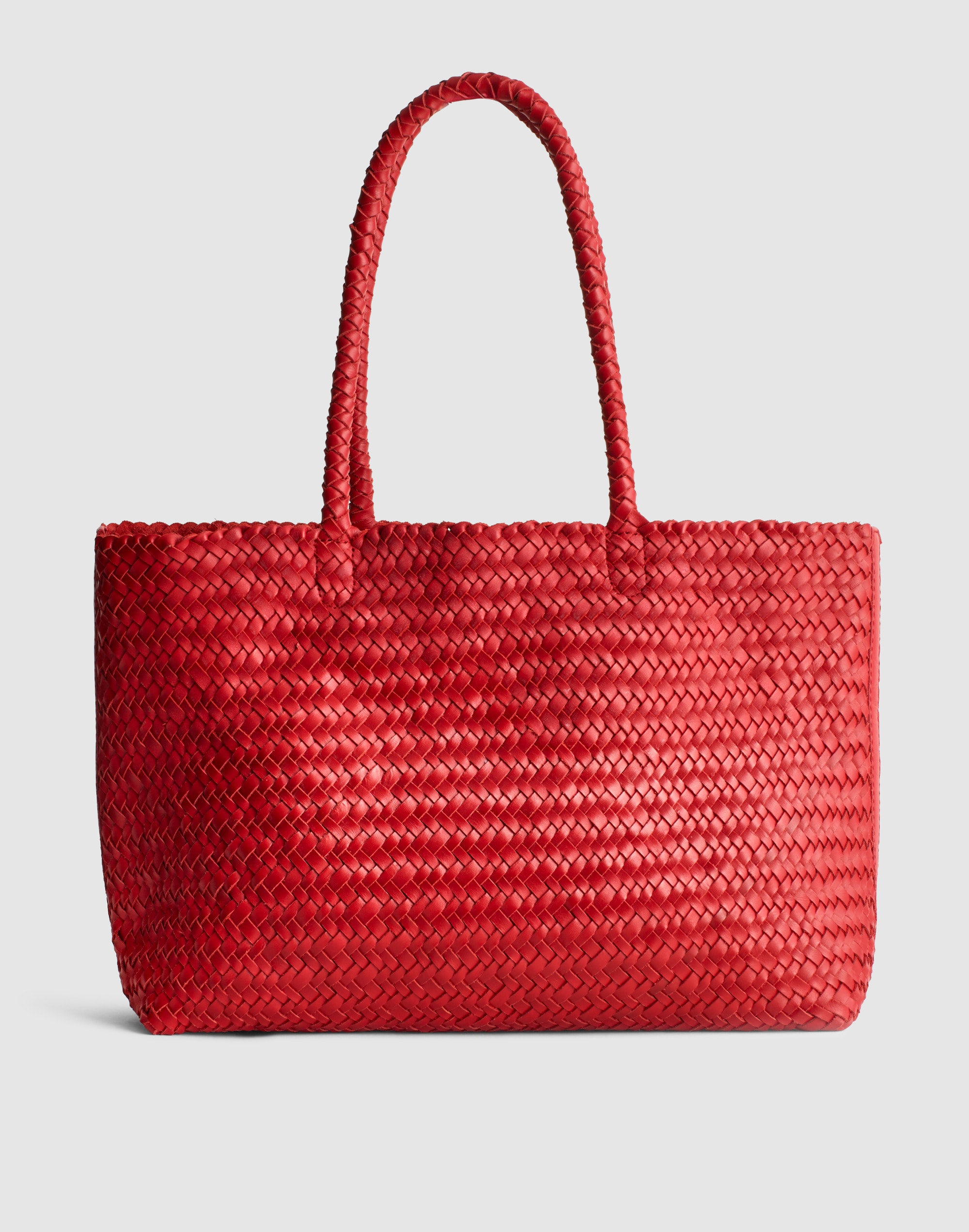 Madewell The Signature Woven Tote In Scarlet