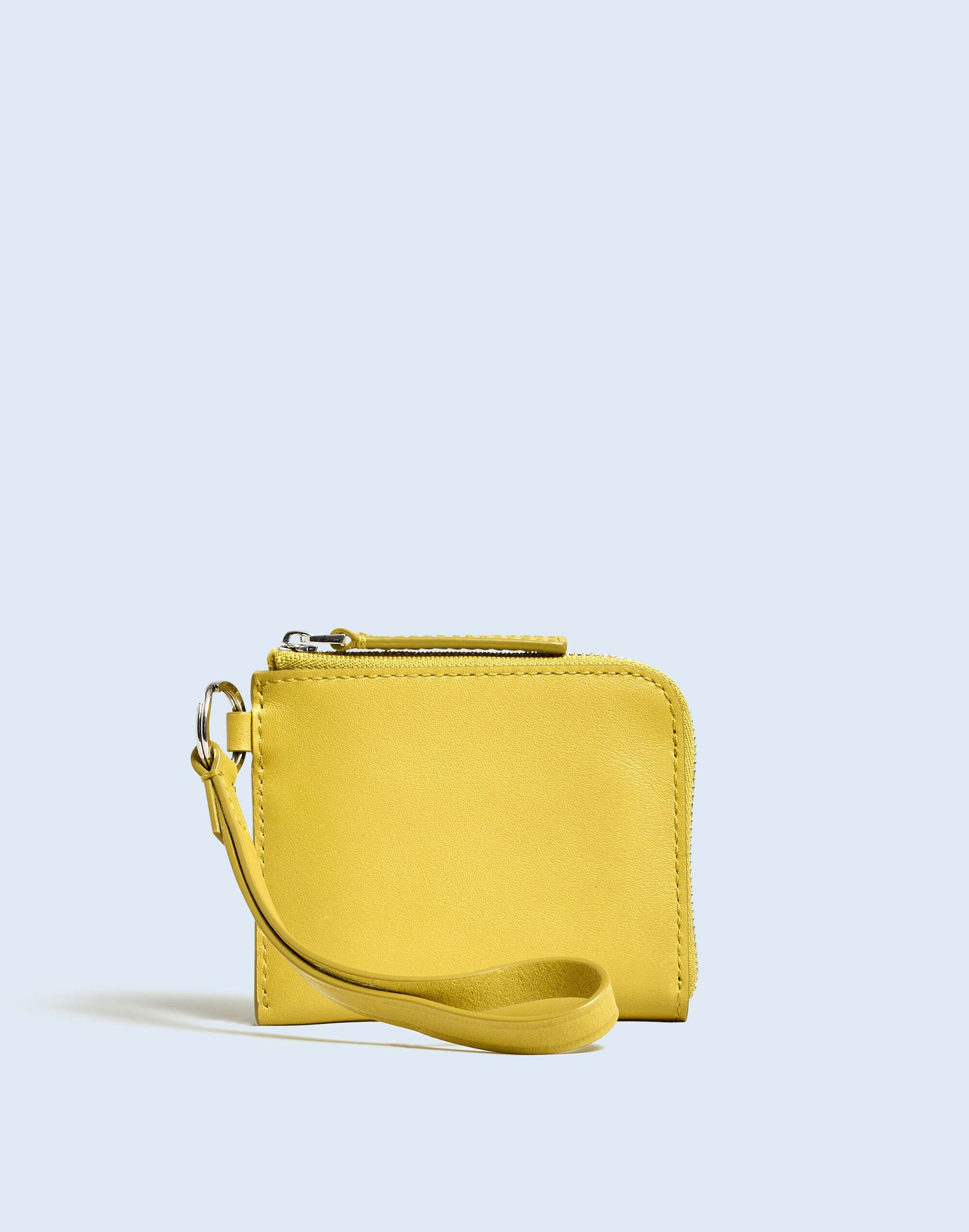 the essential small zip wallet in leather