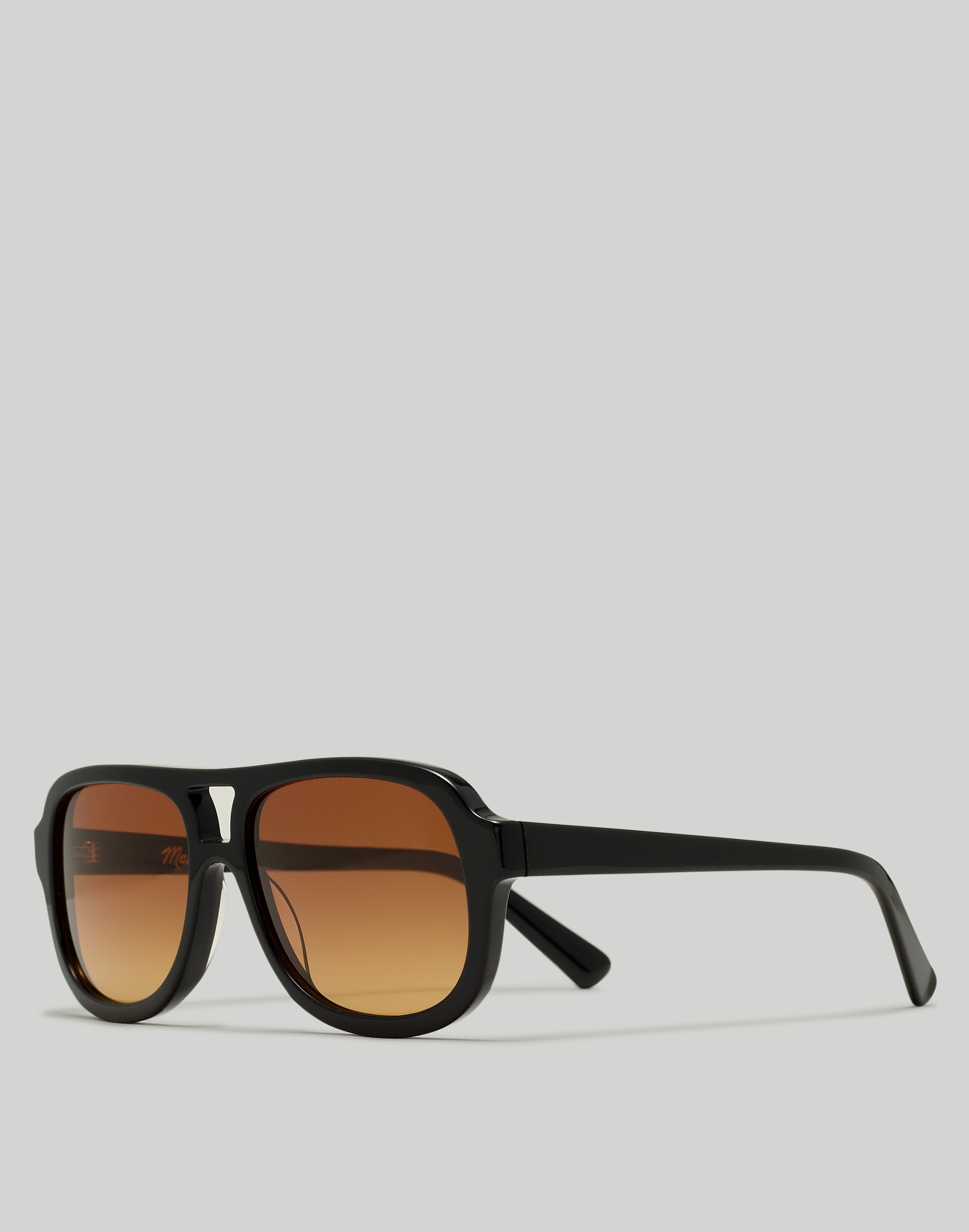 Mw Fest Aviator Sunglasses In True Black