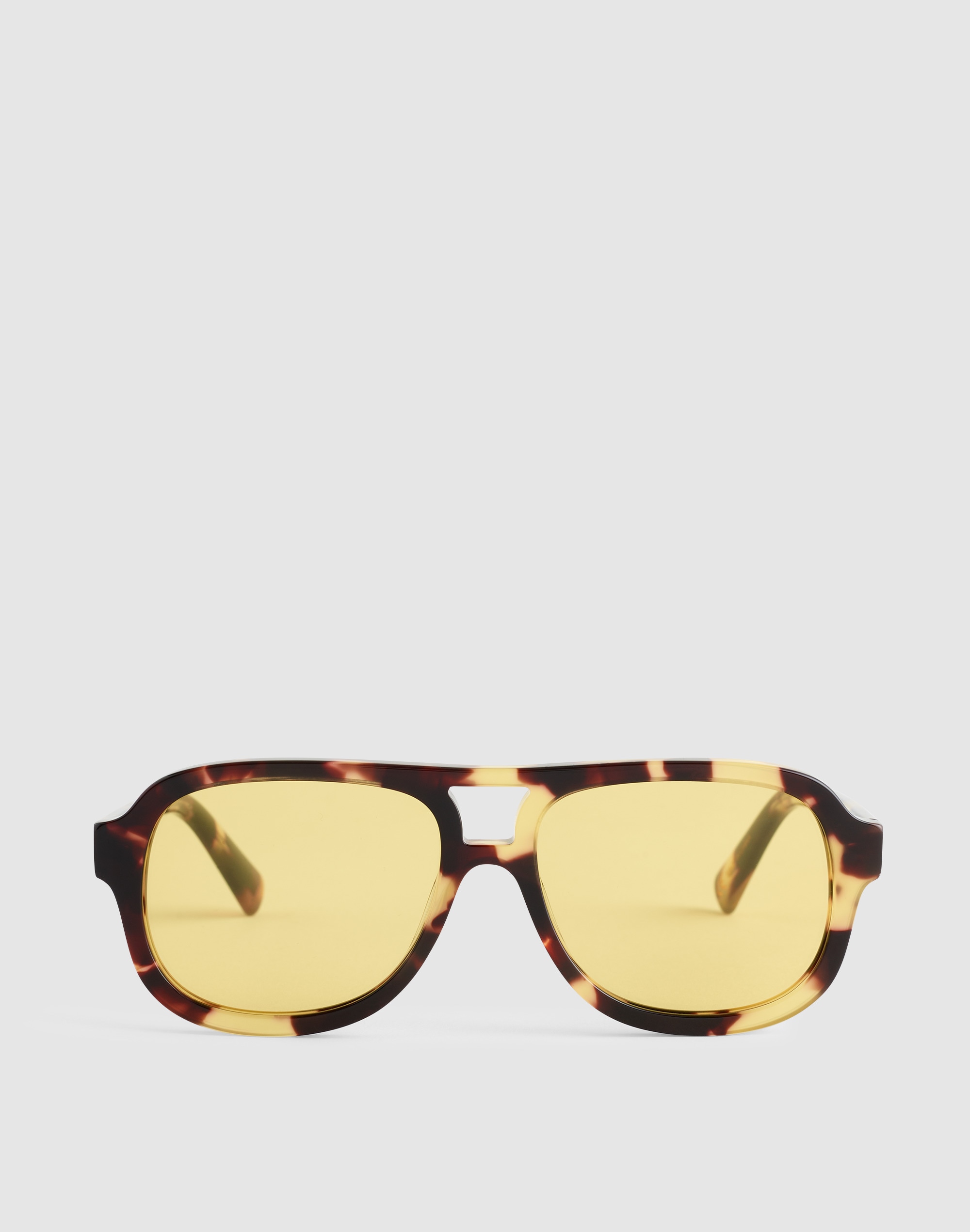 Madewell Logaan Aviator Sunglasses In Yellow