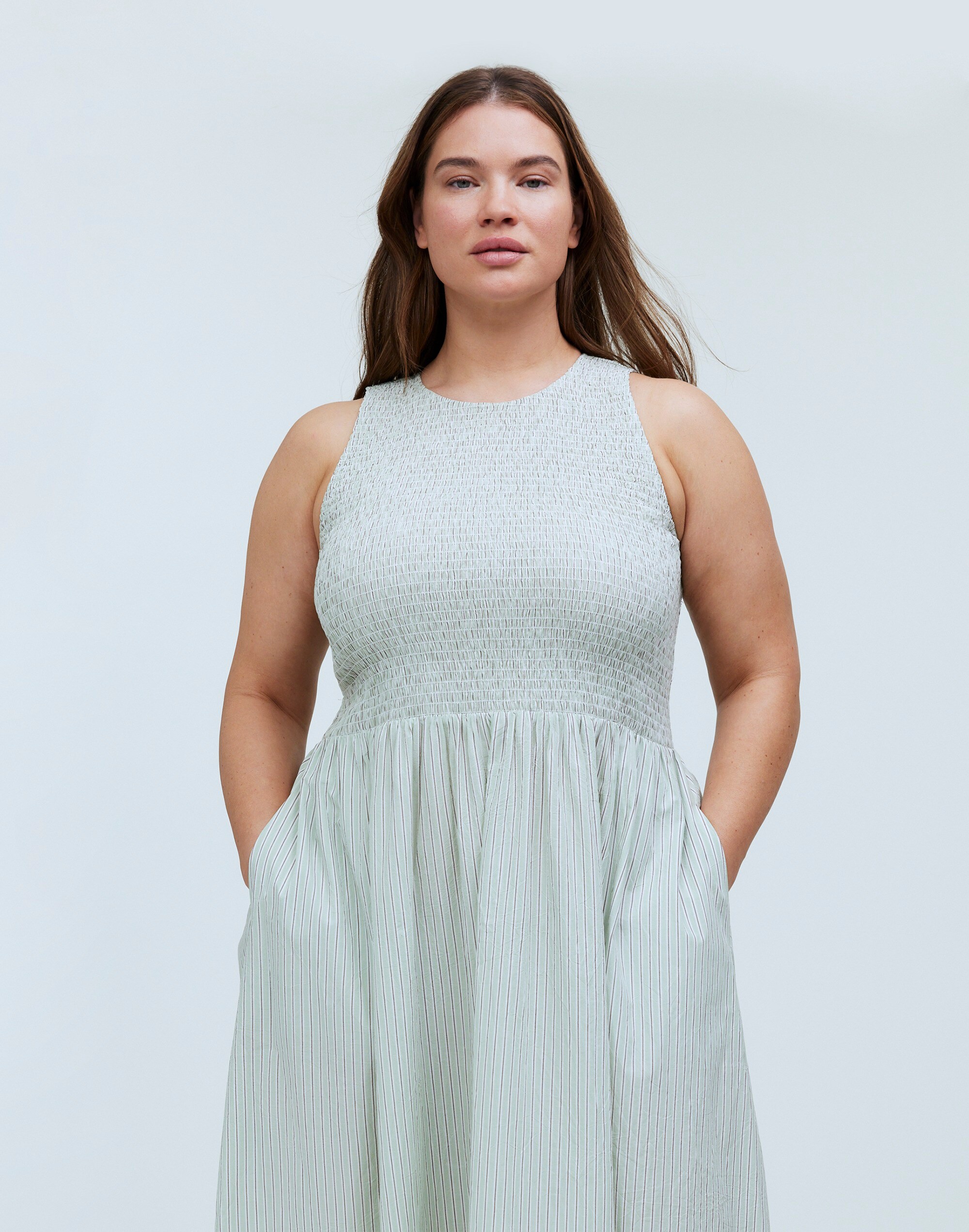 The Plus Melody Smocked Midi Dress