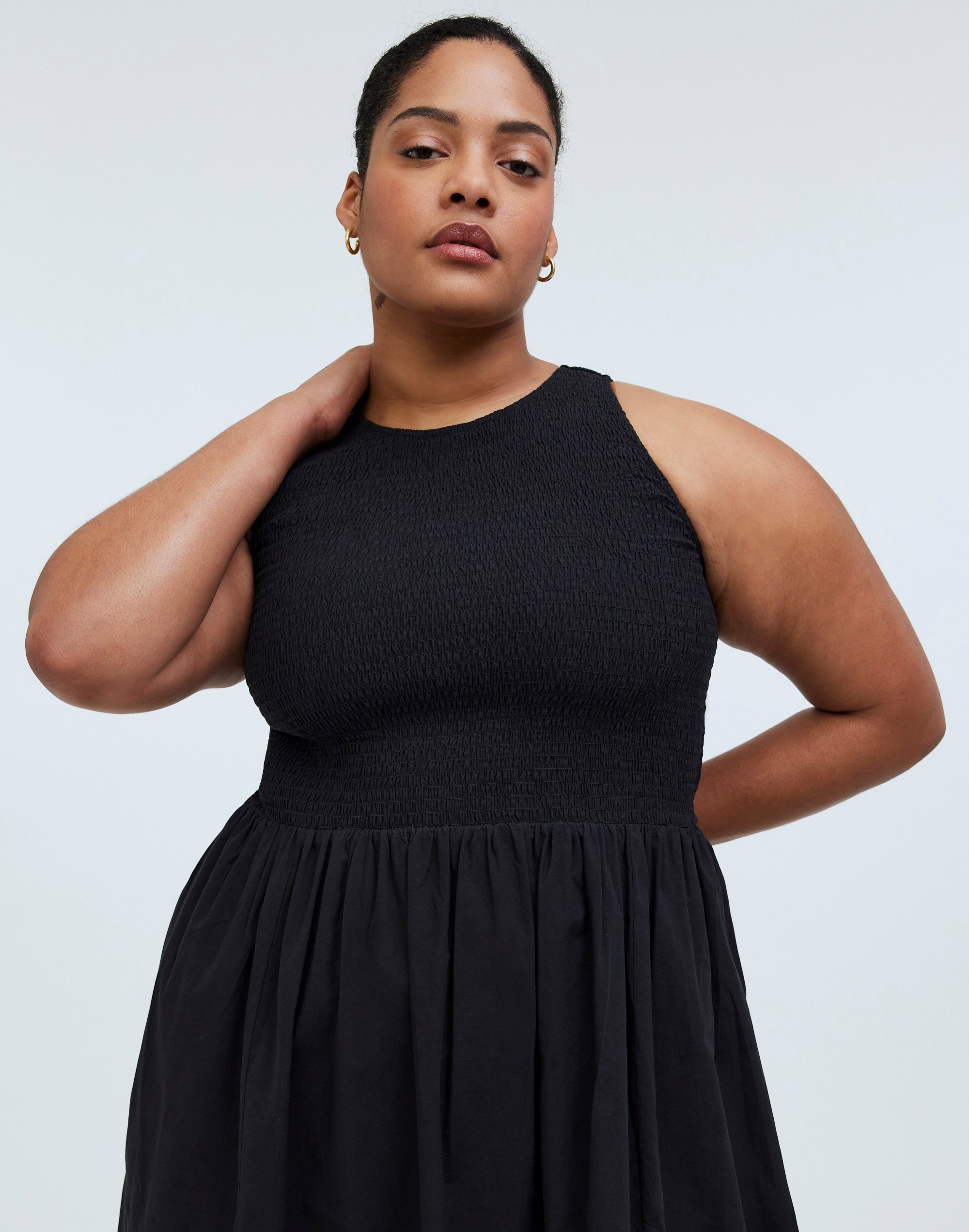 The Plus Melody Smocked Midi Dress