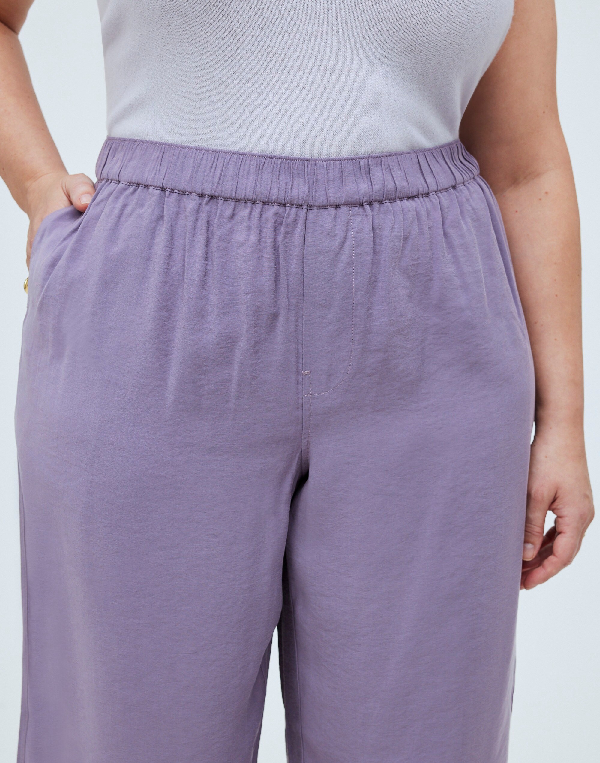 Plus Pull-On Wide-Leg Pants in Softdrape