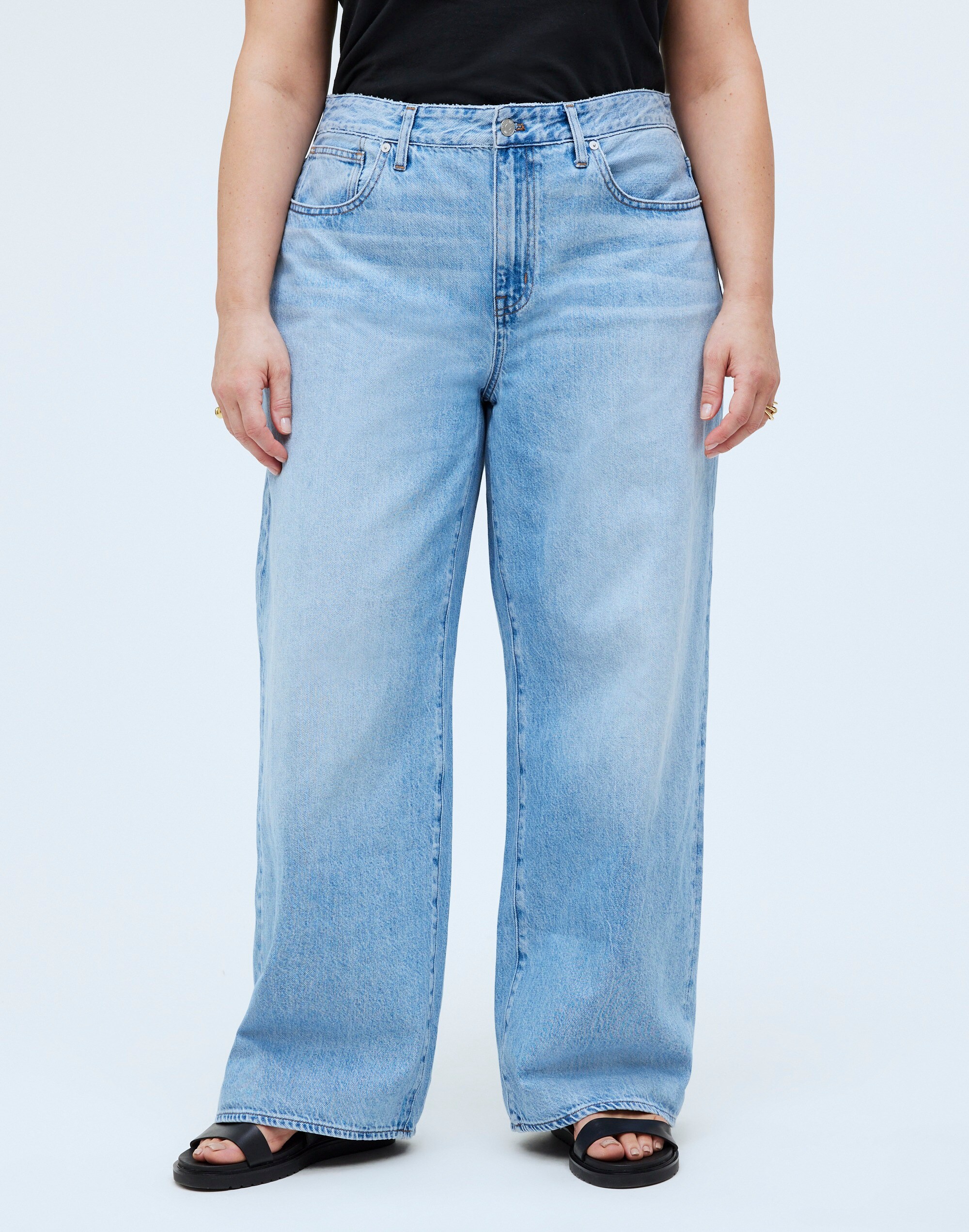 Plus Superwide-Leg Jeans in Ahern Wash: Airy Denim Edition
