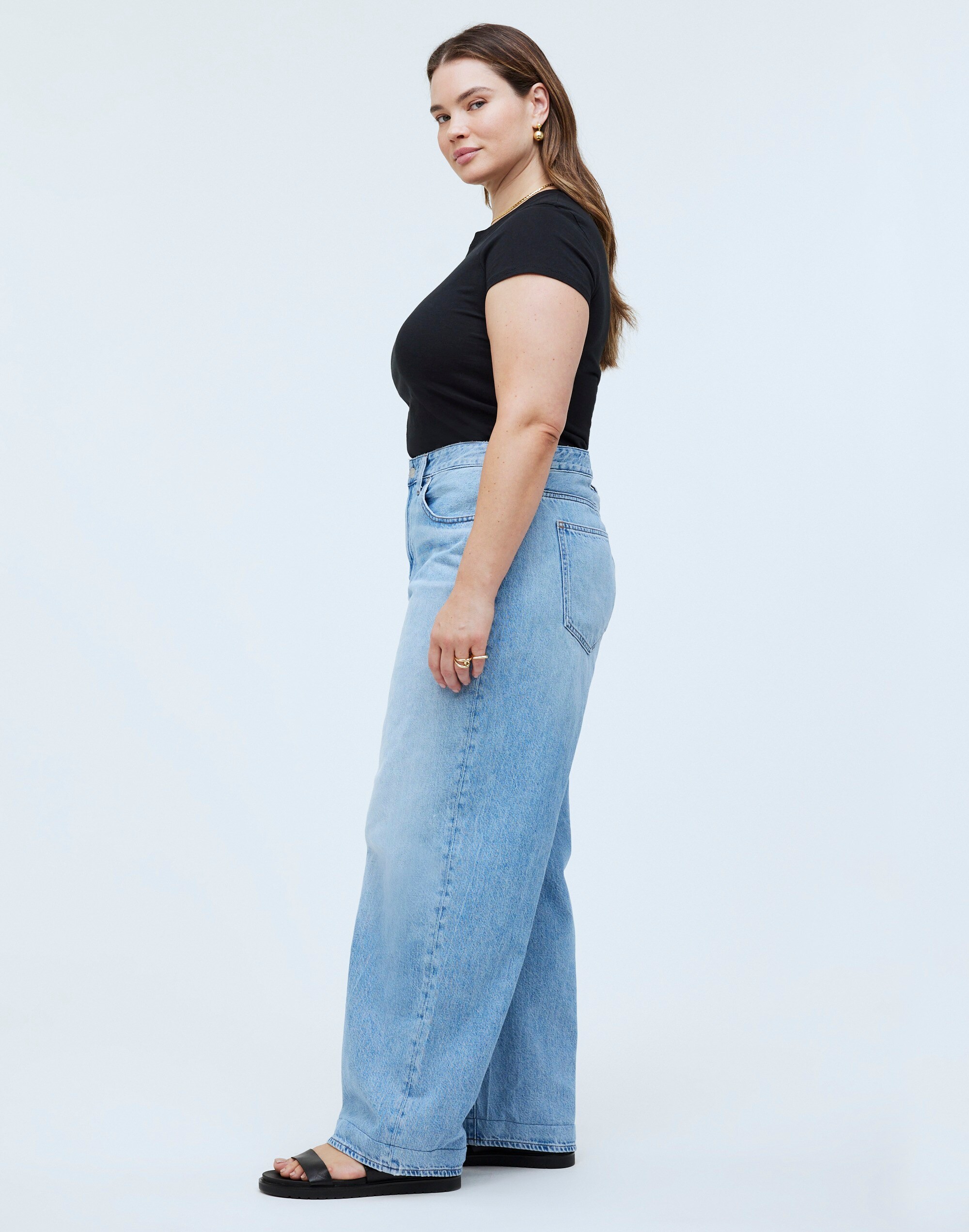 Plus Superwide-Leg Jeans in Ahern Wash: Airy Denim Edition