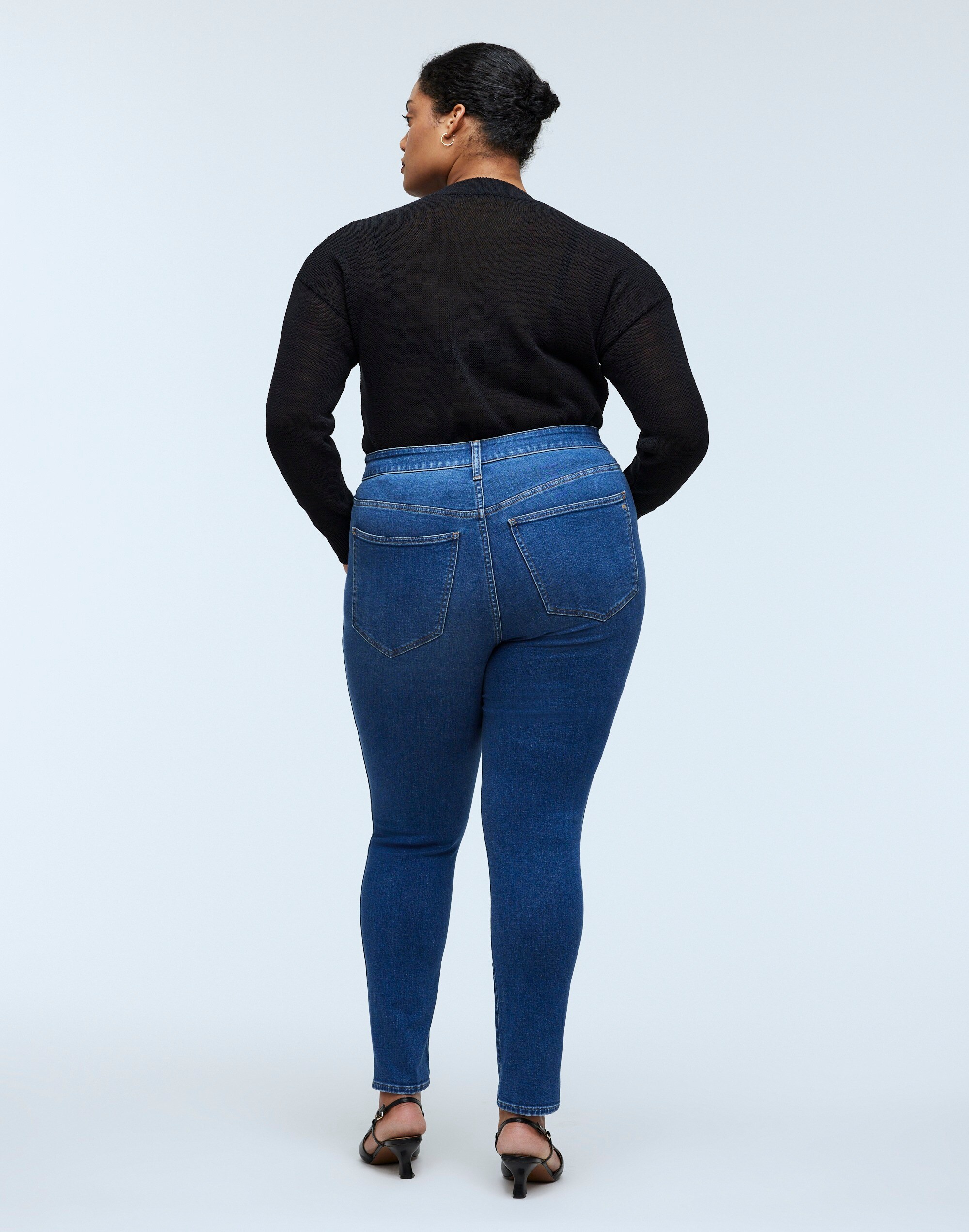 Plus Curvy 10" High-Rise Roadtripper Authentic Skinny Jeans in Faulkner Wash