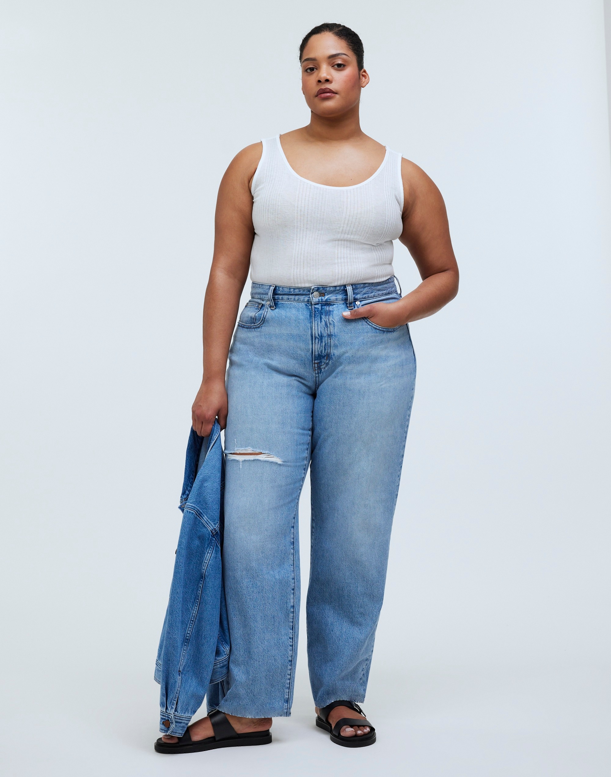 The Plus Curvy '90s Straight Jean