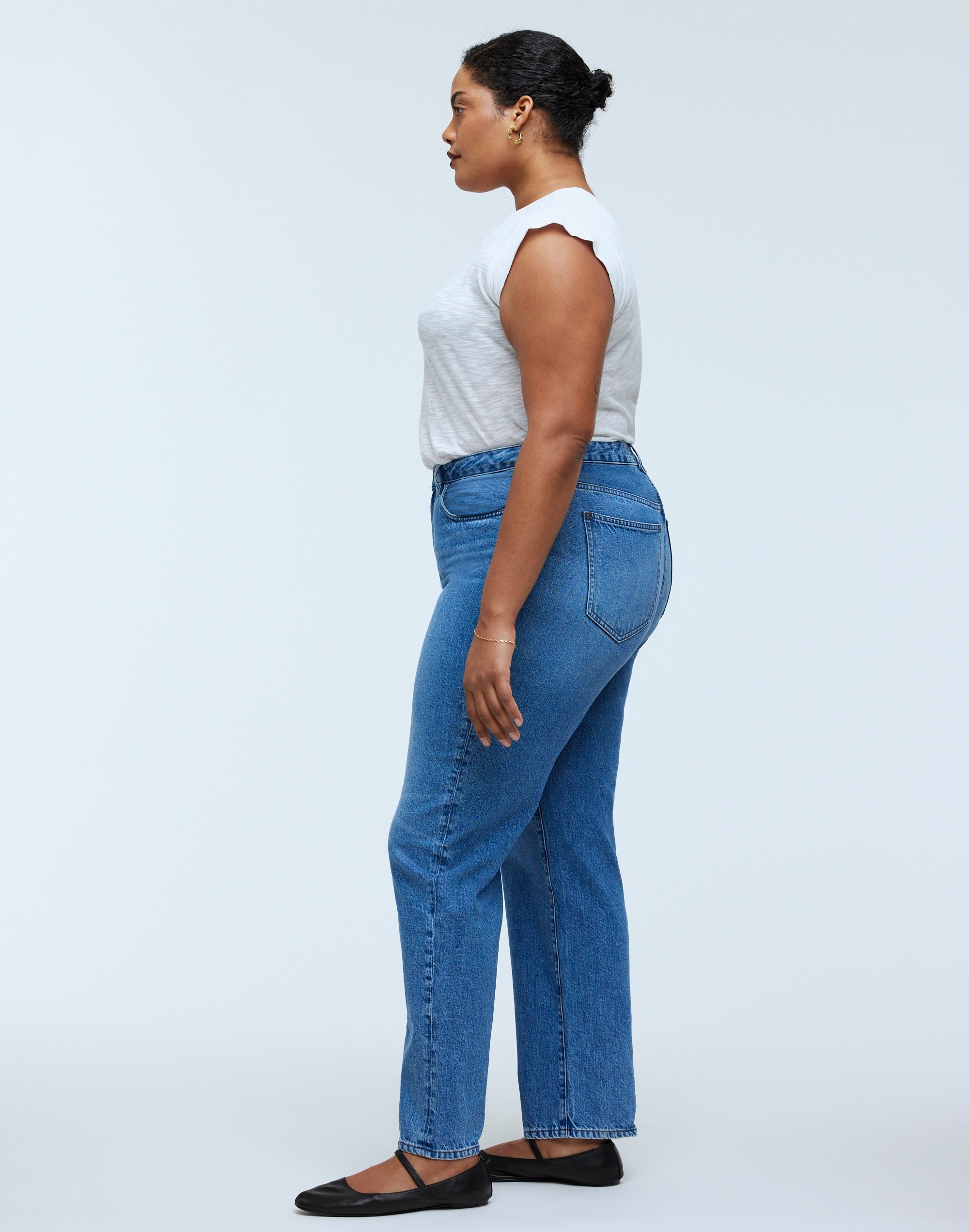 The Plus Curvy '90s Straight Jean in Grenhart Wash