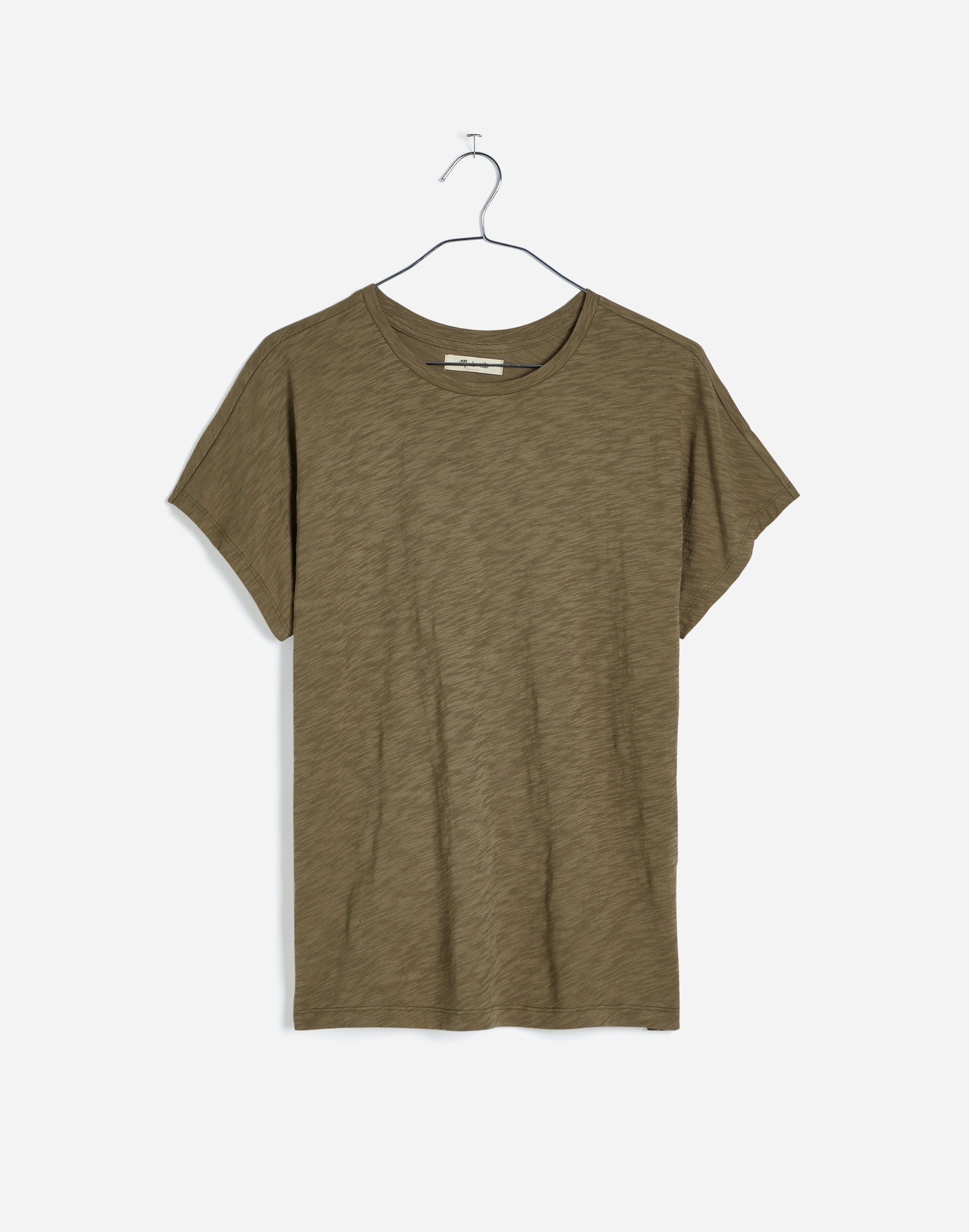 Dolman-Sleeve Crewneck Tee in Slub