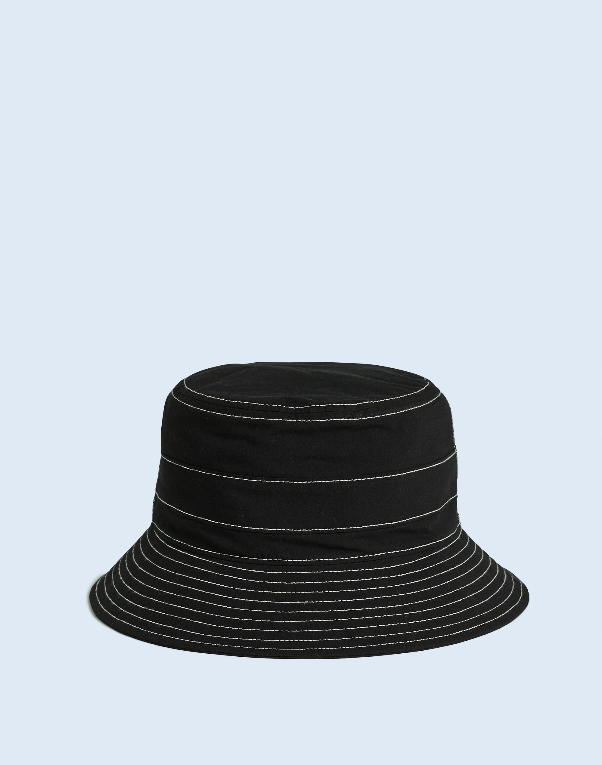 Contrast-Stitch Bucket Hat