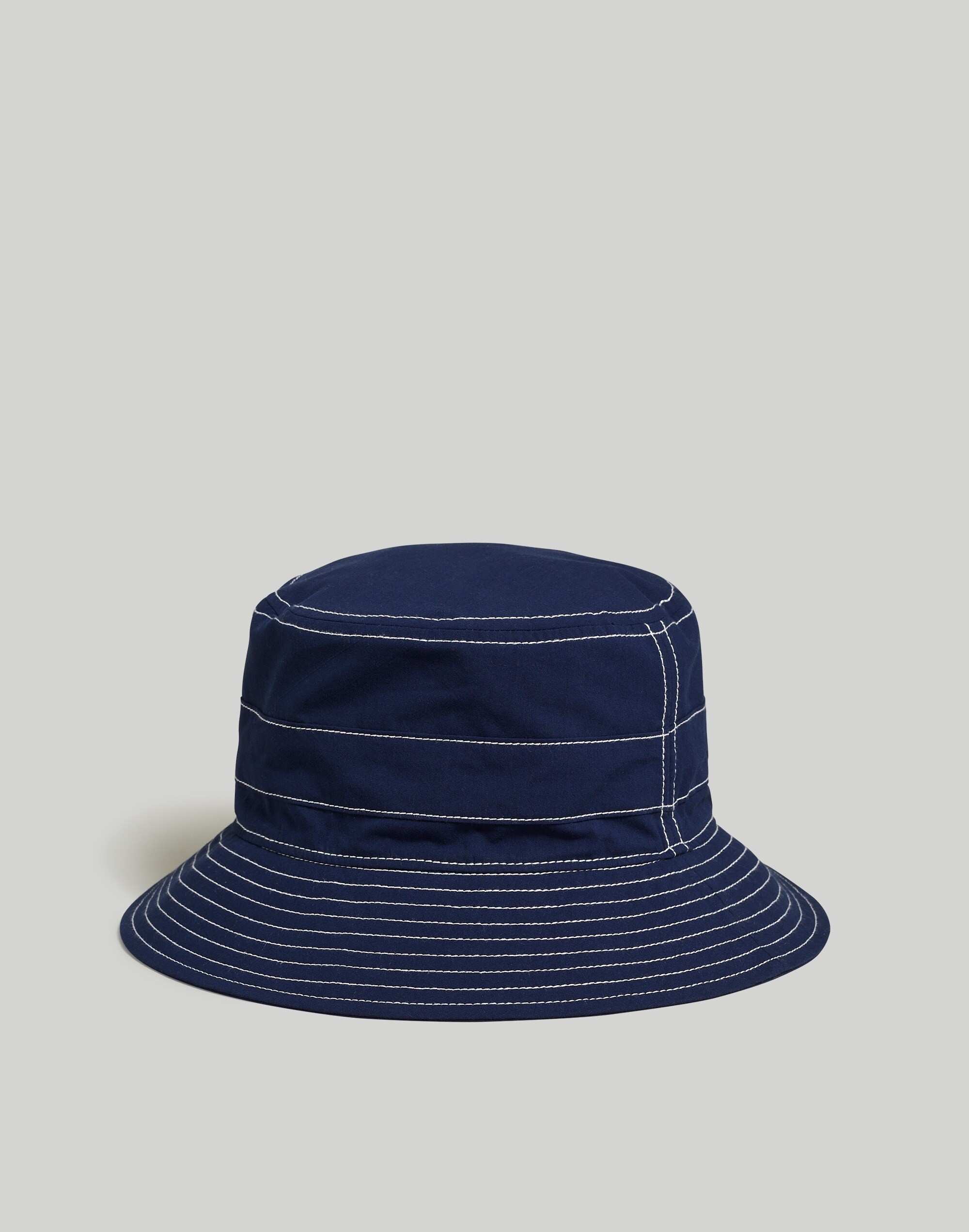 Contrast-Stitch Bucket Hat