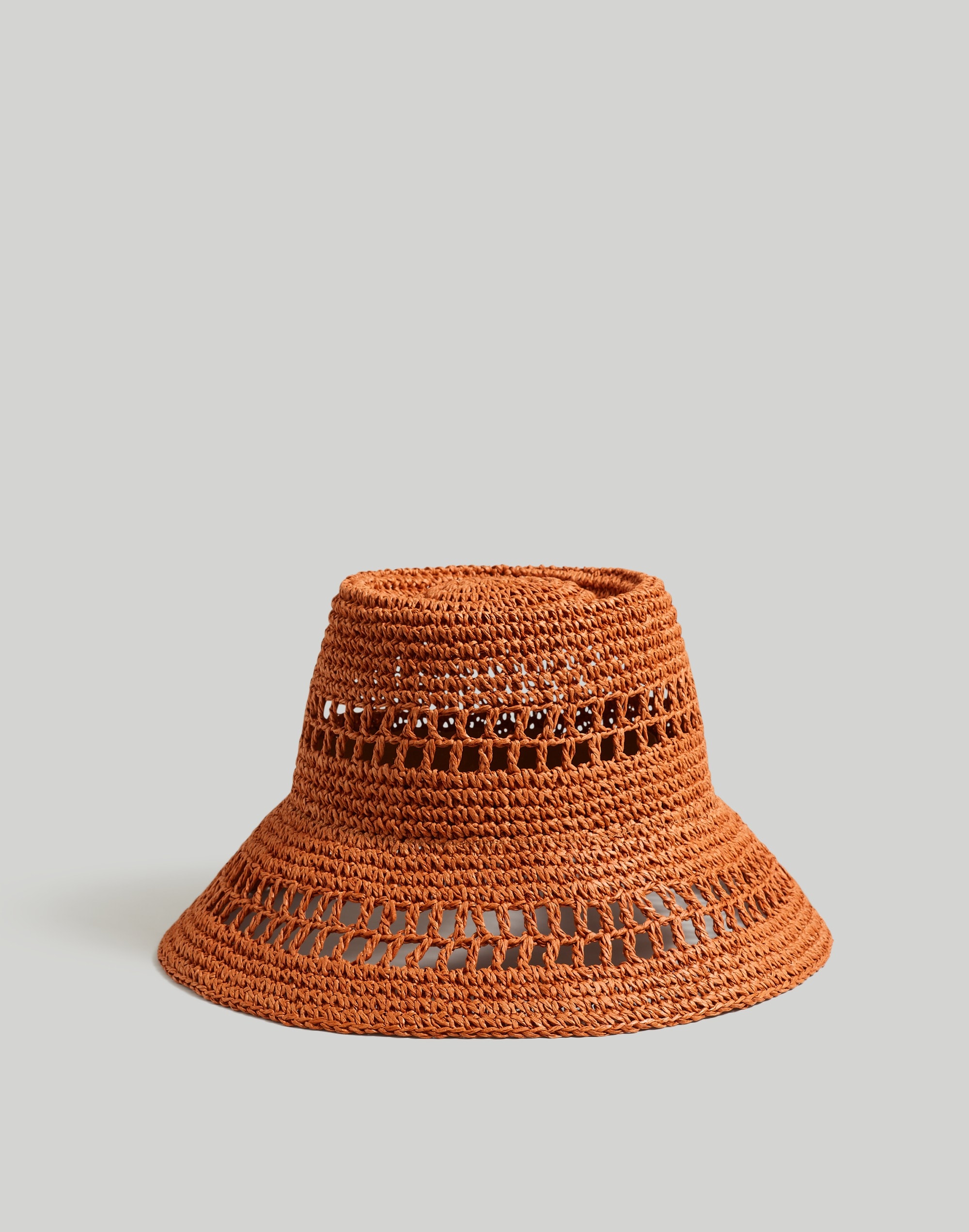 Mw Lantern Straw Hat In Dark Copper