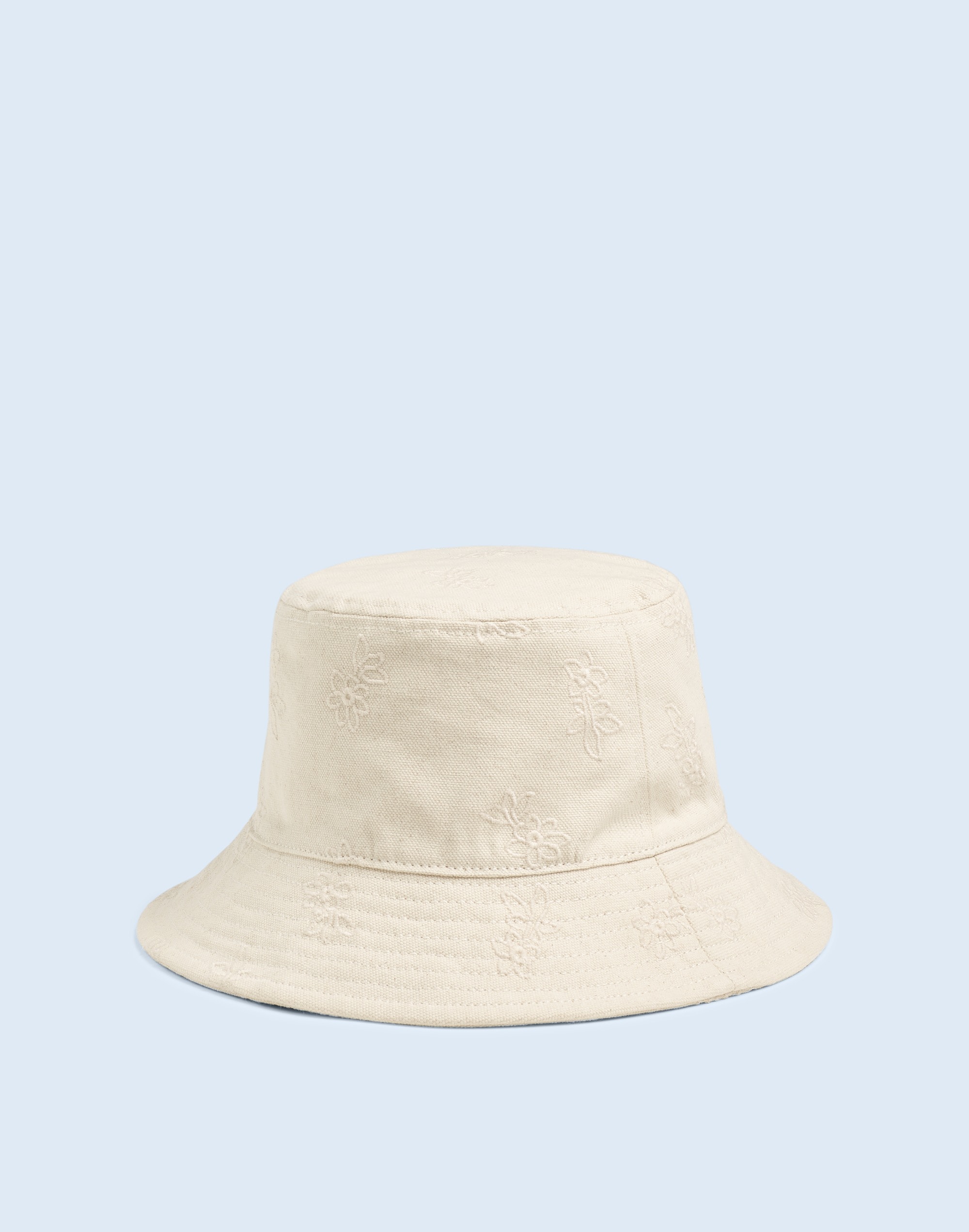 Mw Eyelet Bucket Hat In Antique Cream
