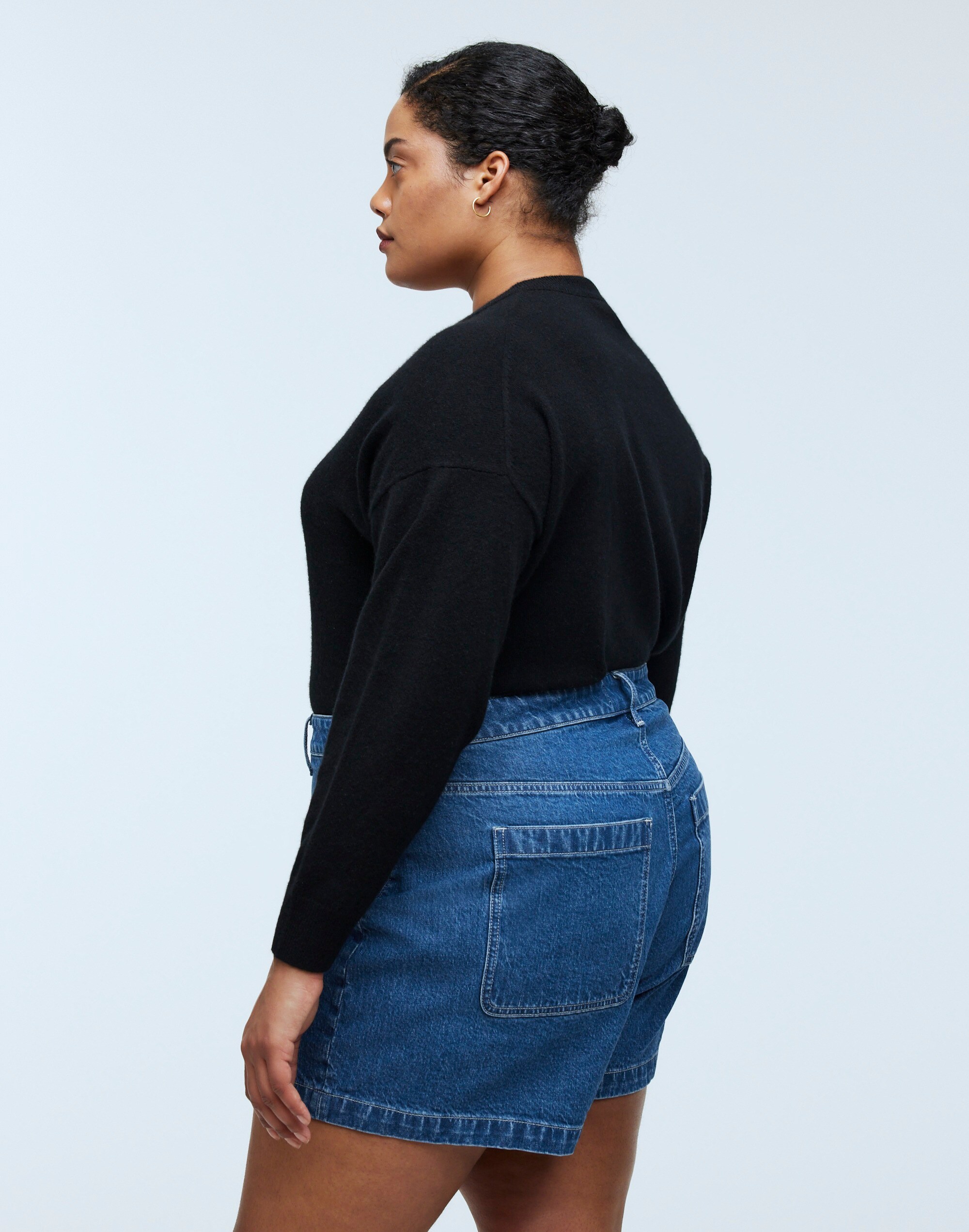 The Plus Curvy Denim Emmett Short: Patch Pocket Edition