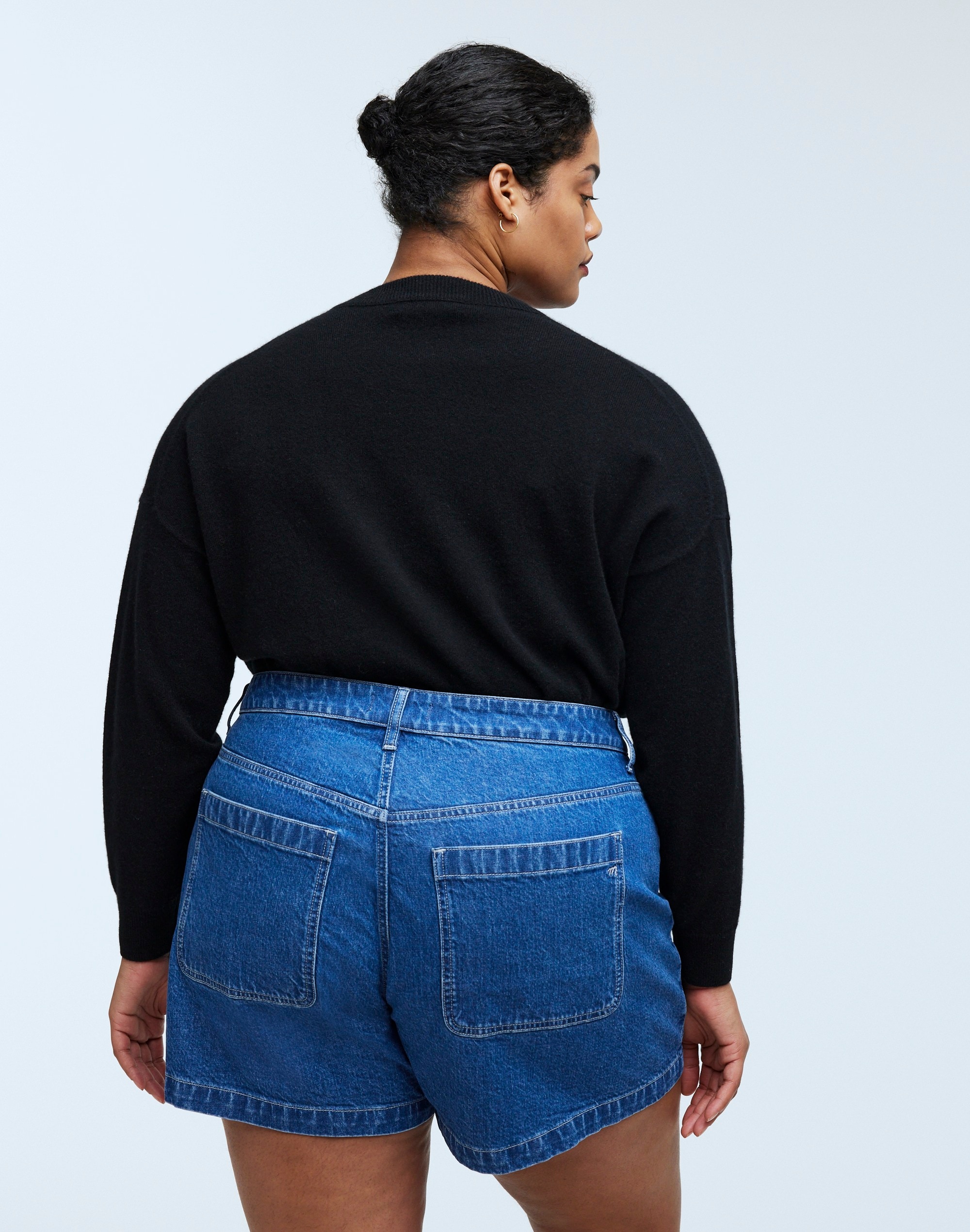 The Plus Curvy Denim Emmett Short: Patch Pocket Edition