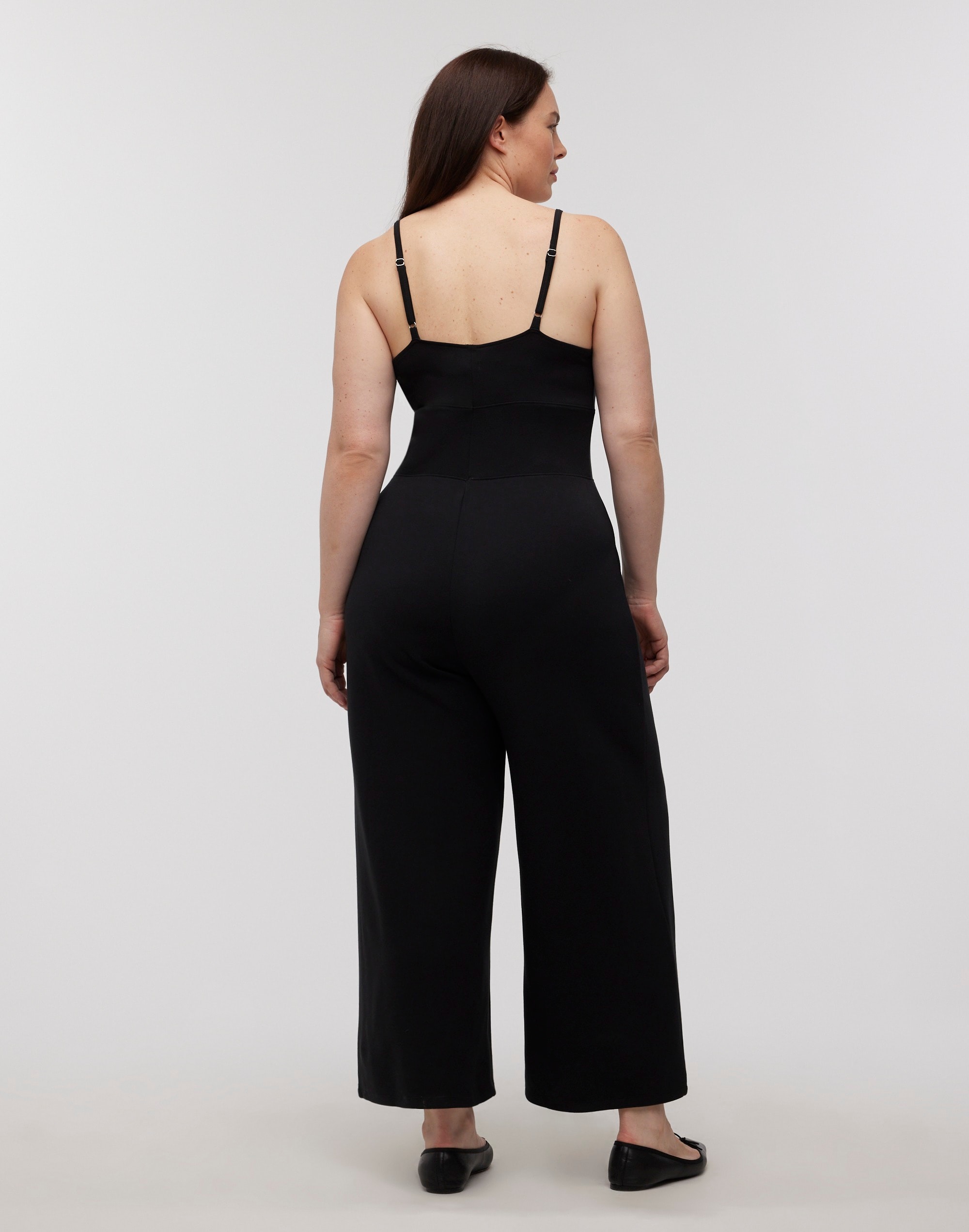 Lightweight Ponte Straight-Leg Jumpsuit