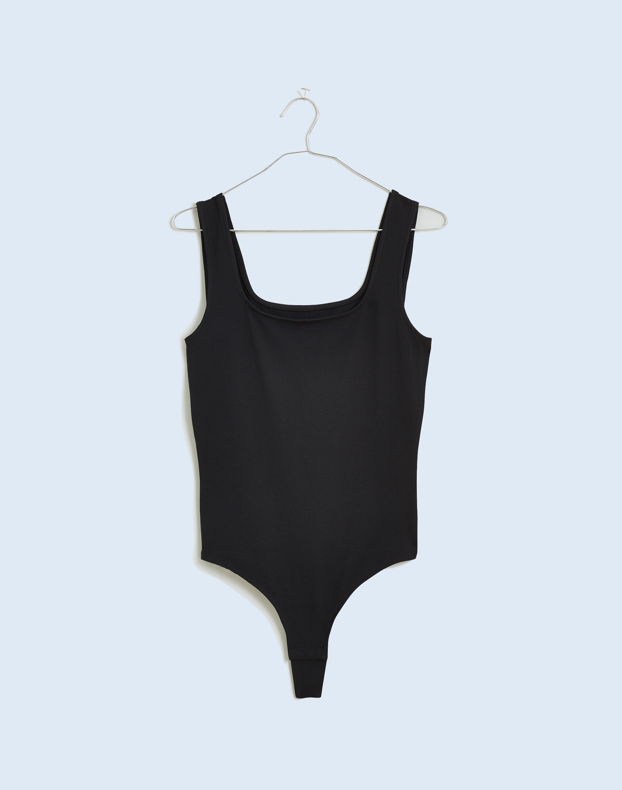 Wide-Strap Tank Thong Bodysuit