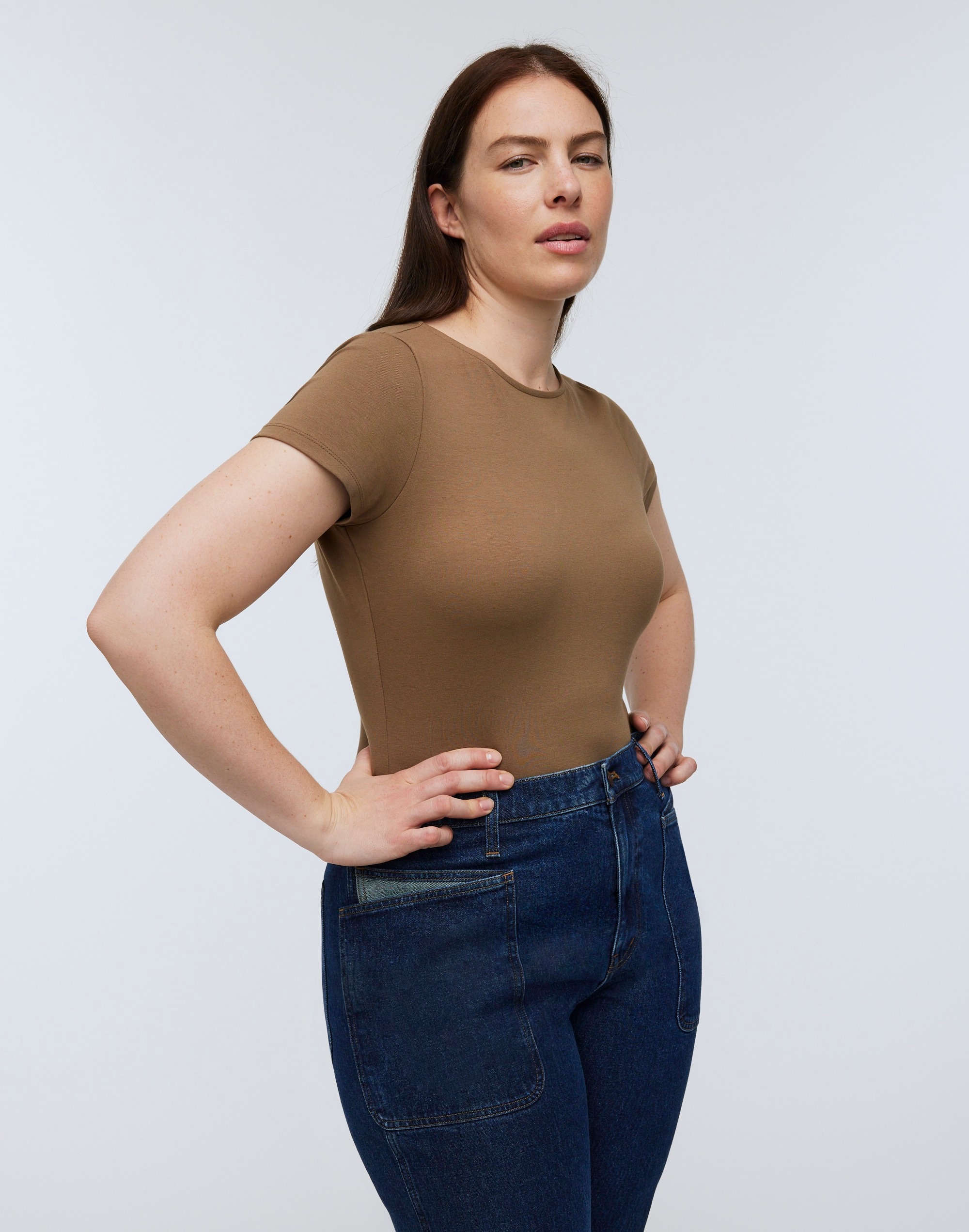 Crewneck Thong Bodysuit