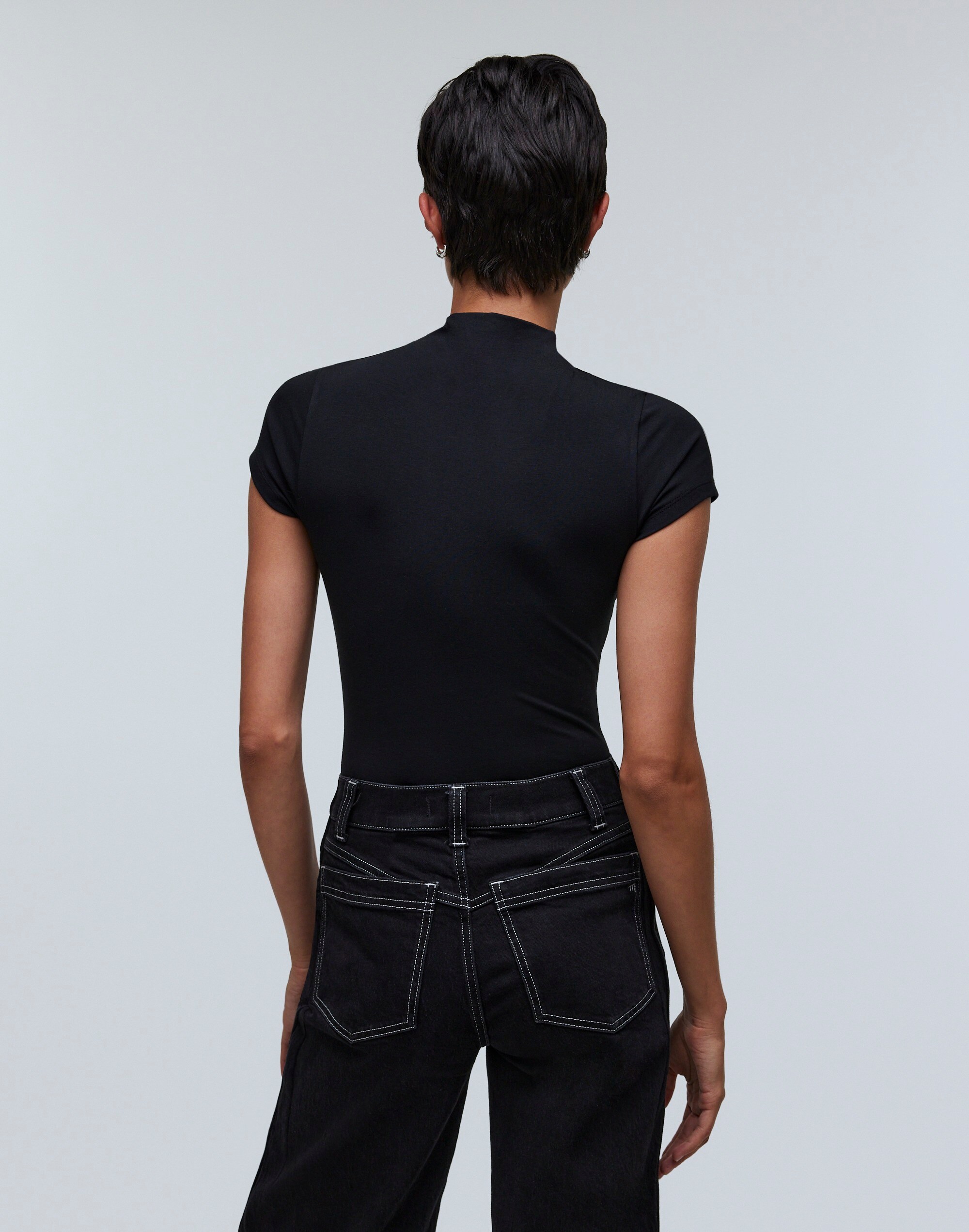 Mockneck Thong Bodysuit