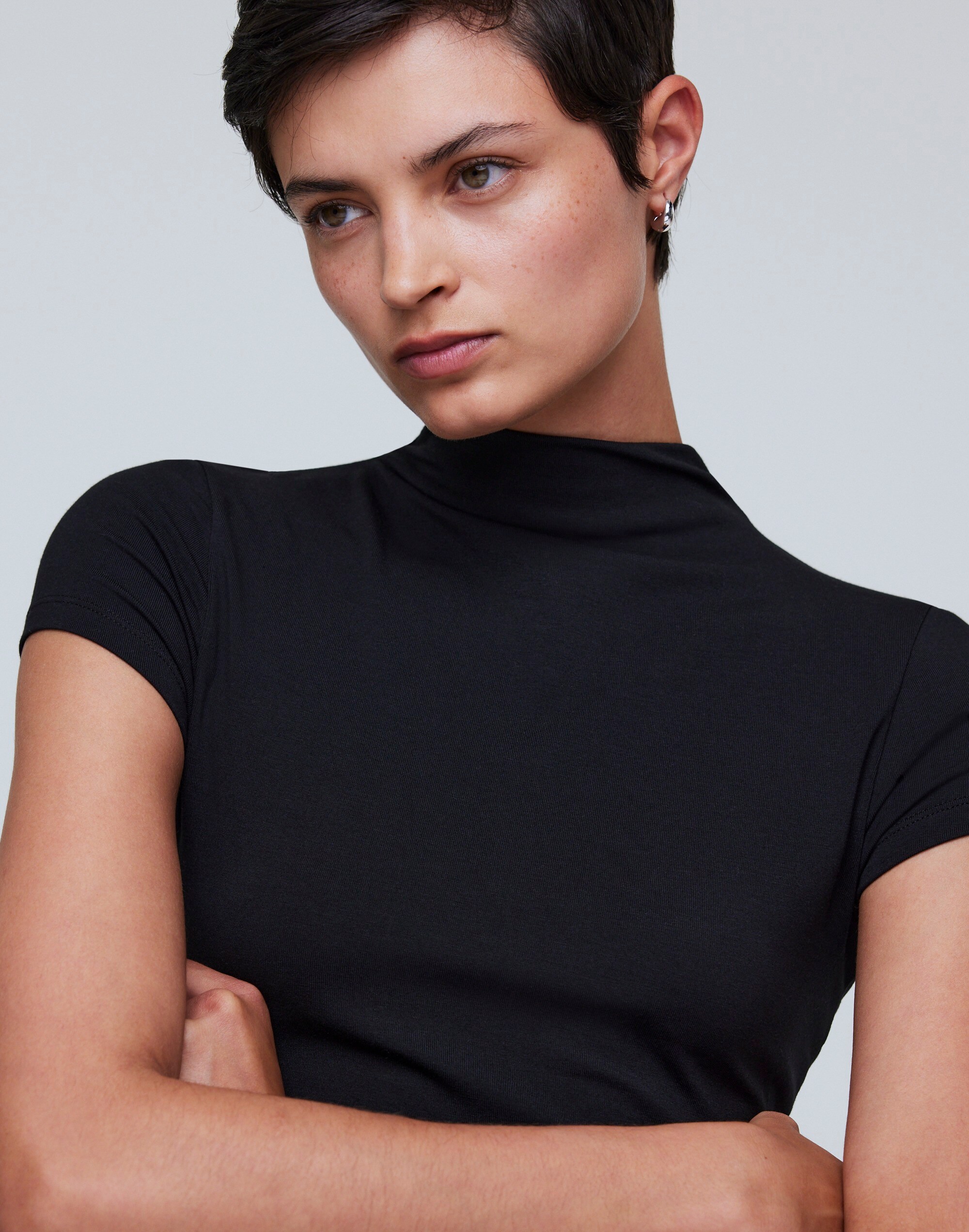 Mockneck Thong Bodysuit