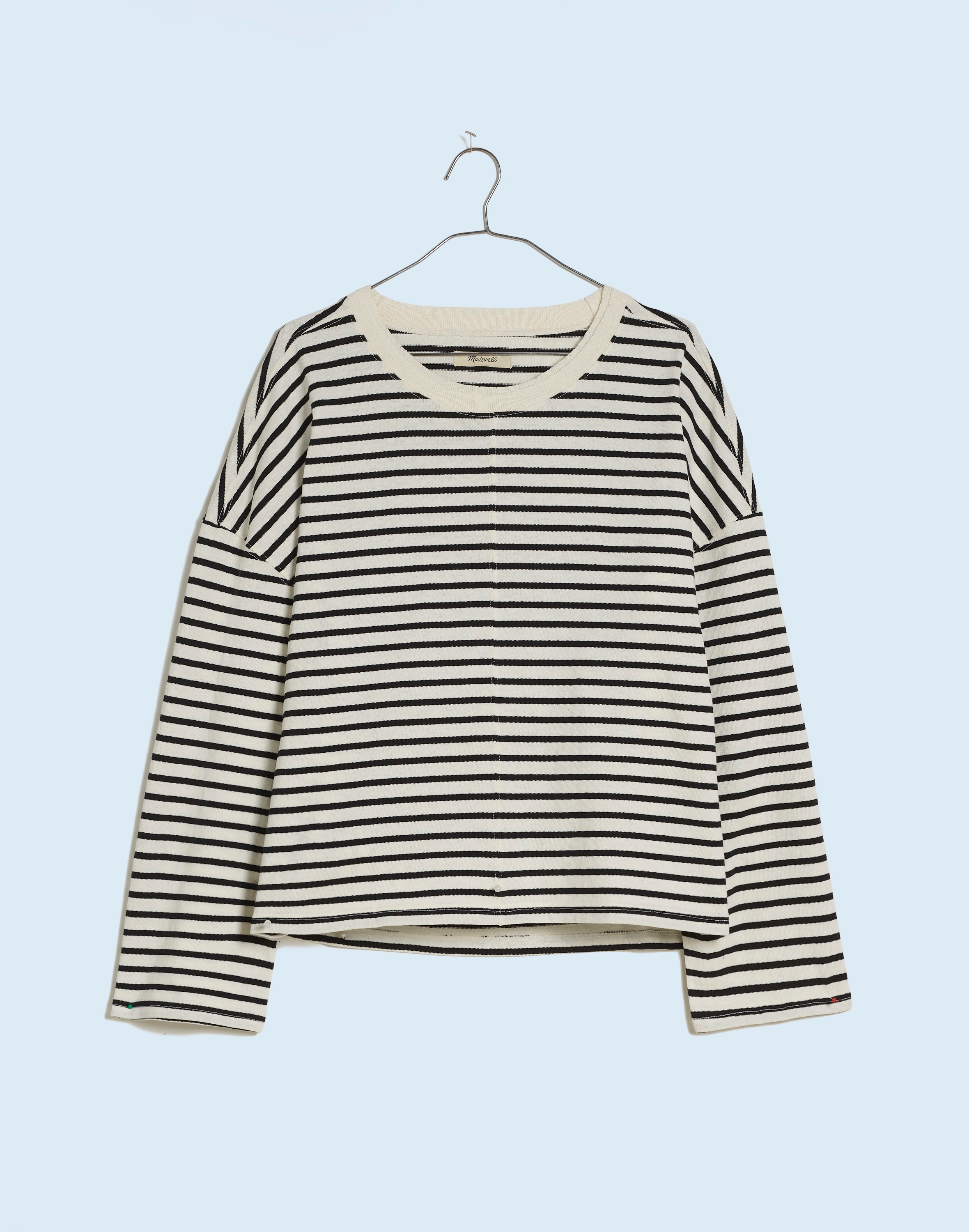 Easy Long-Sleeve Rugby Tee in Contrasting Stripe