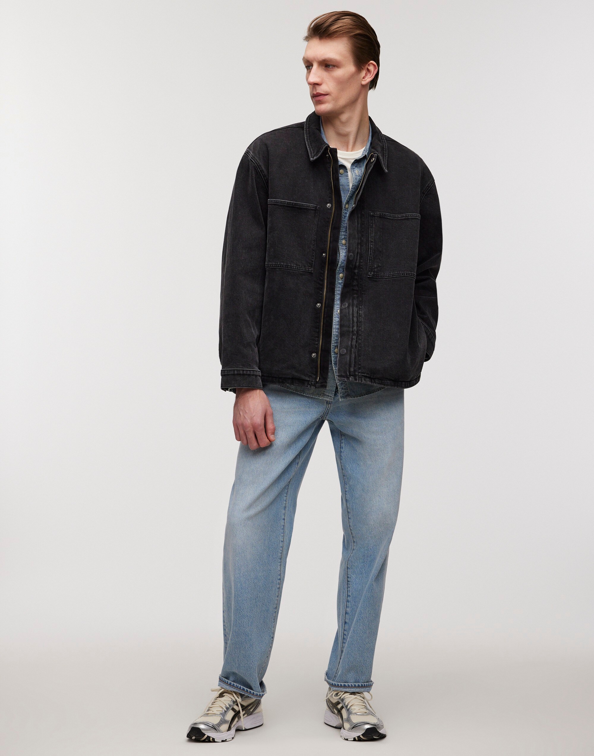 Denim Boxy Shirt-Jacket