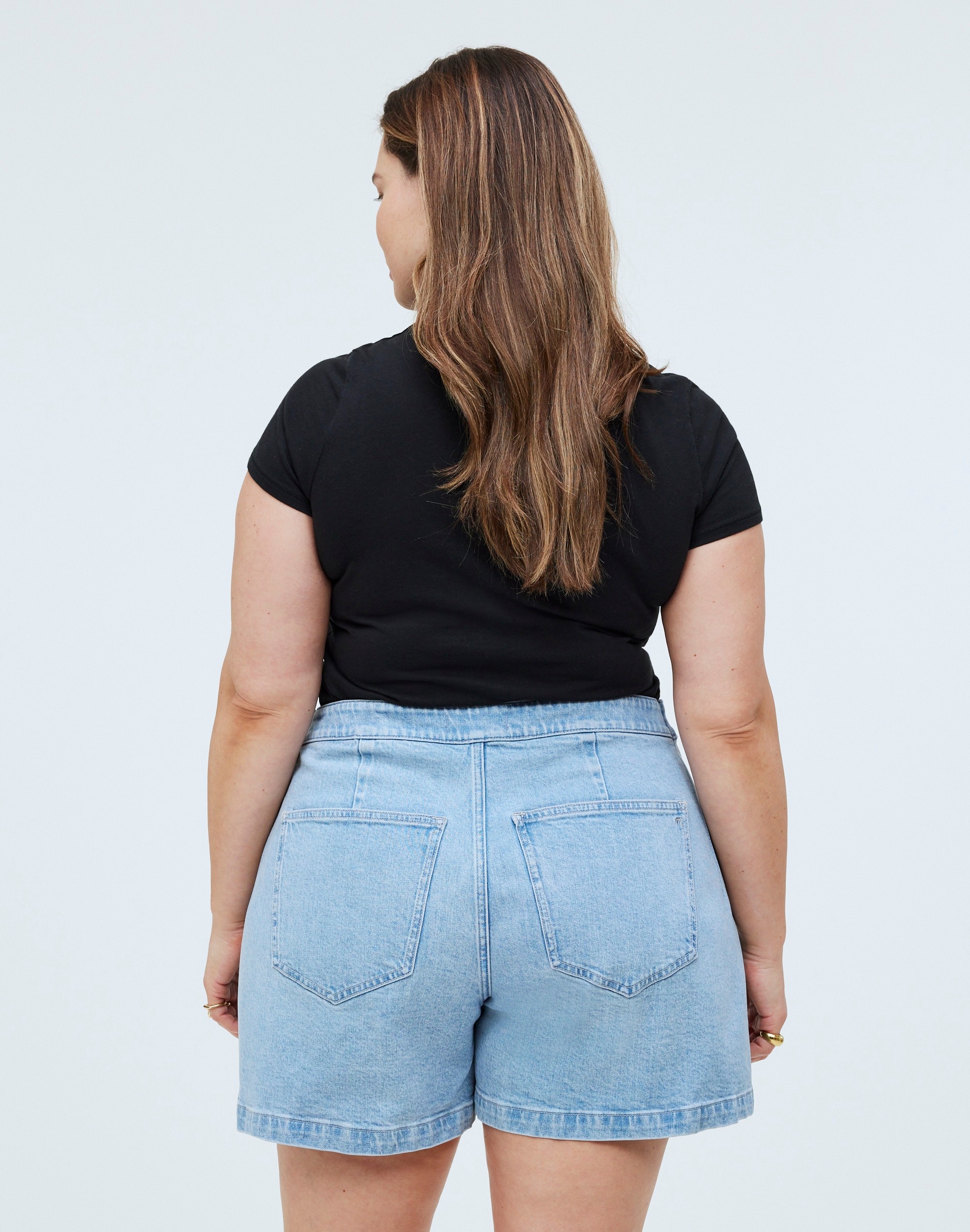 The Plus Denim Emmett Short in Kieran Wash: Welt Pocket Edition