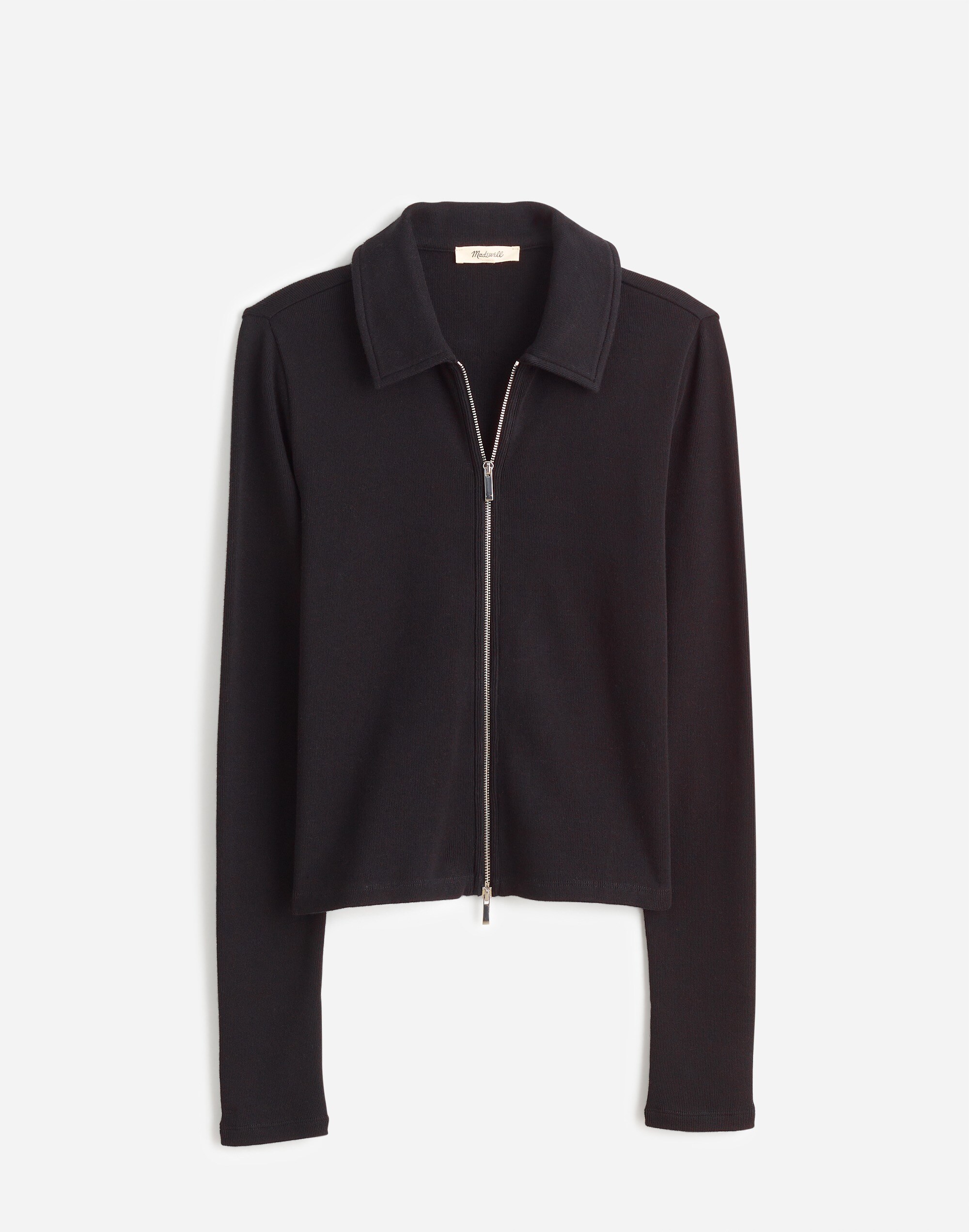 Ribbed Zip-Front Tee