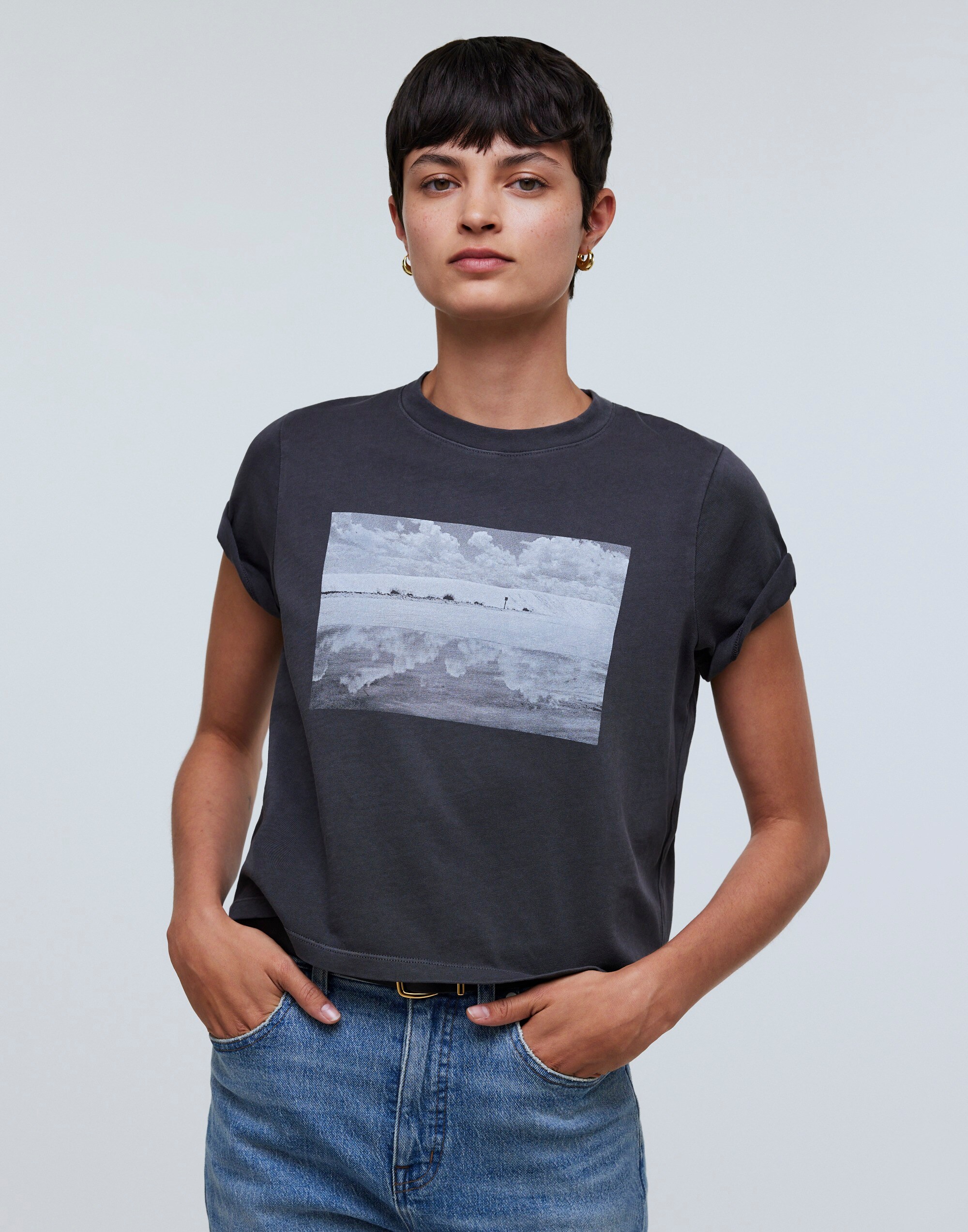 boxy-crop graphic tee