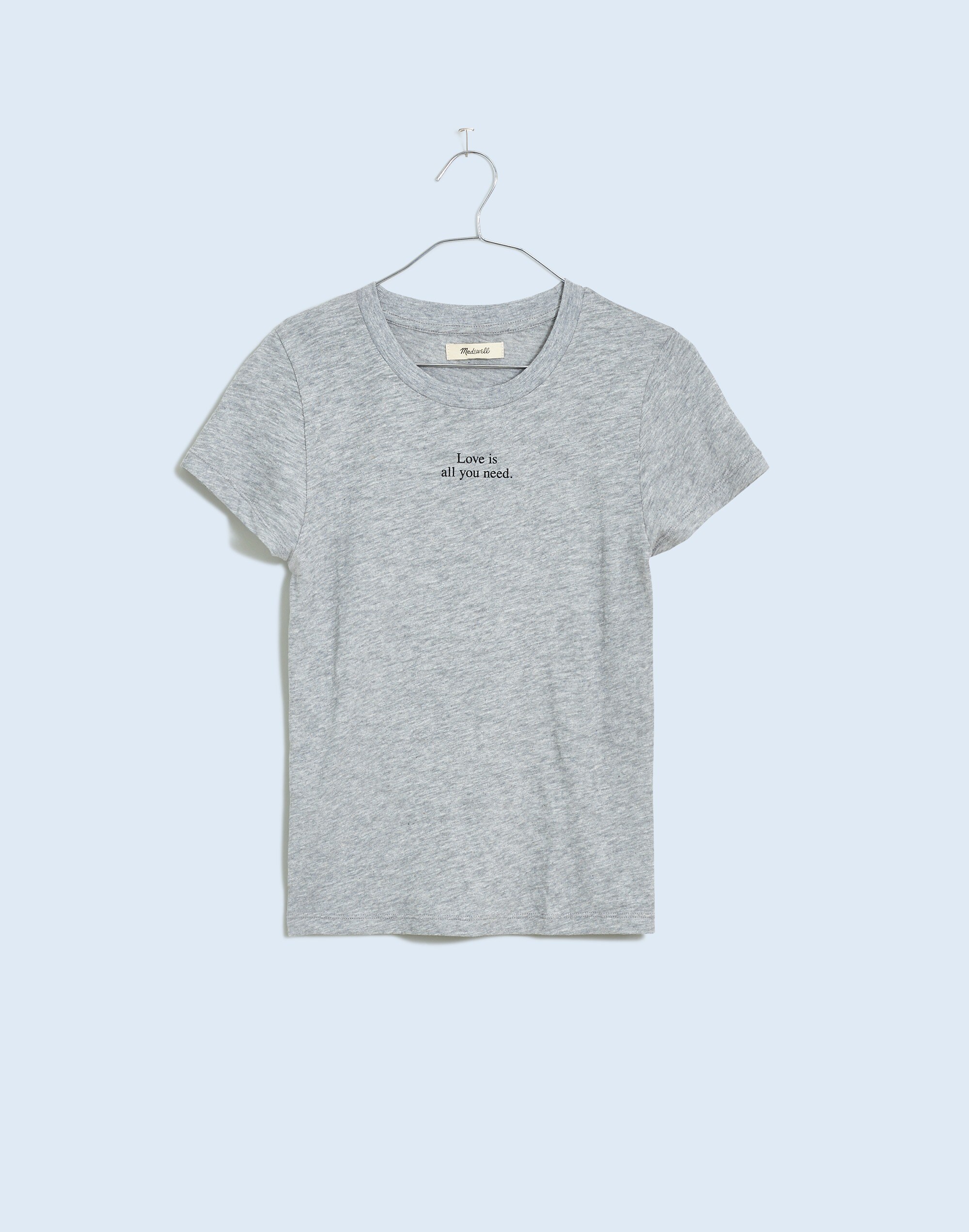 Heathered Graphic Shrunken Tee