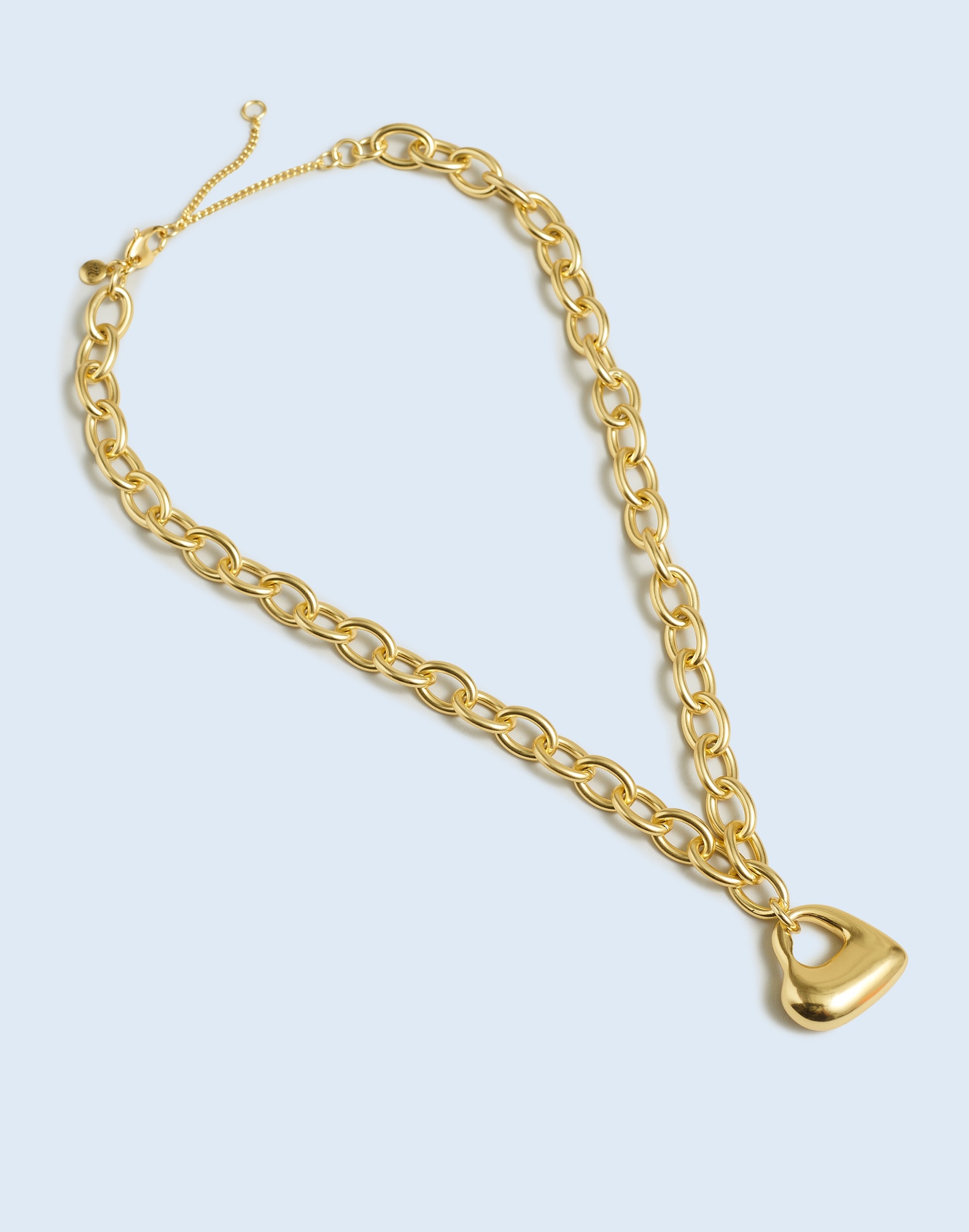 Cutout Puffy Heart Choker Chain Necklace