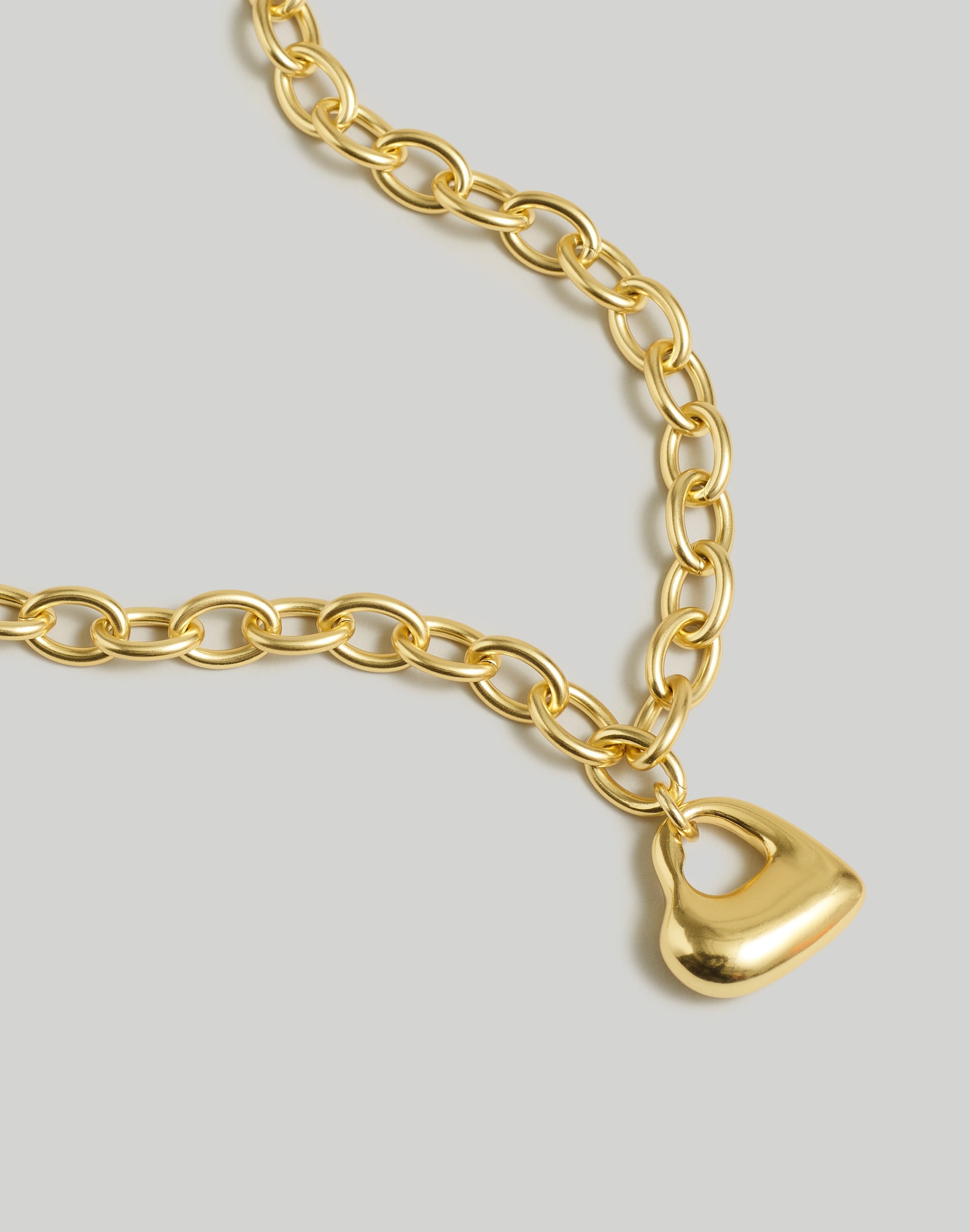 Cutout Puffy Heart Choker Chain Necklace