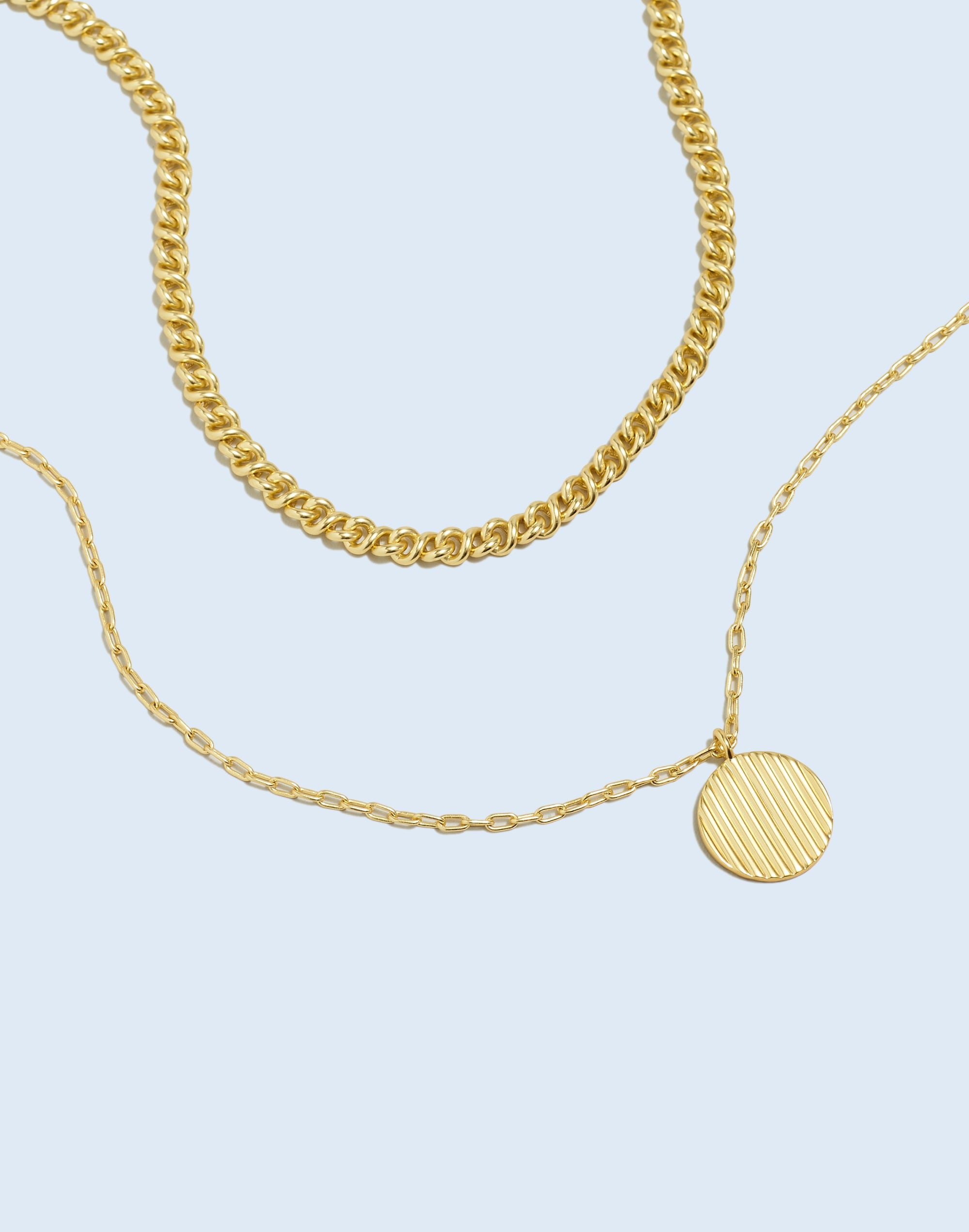 Mw Two-pack Twisted Chain Necklace Set In Vintage Gold