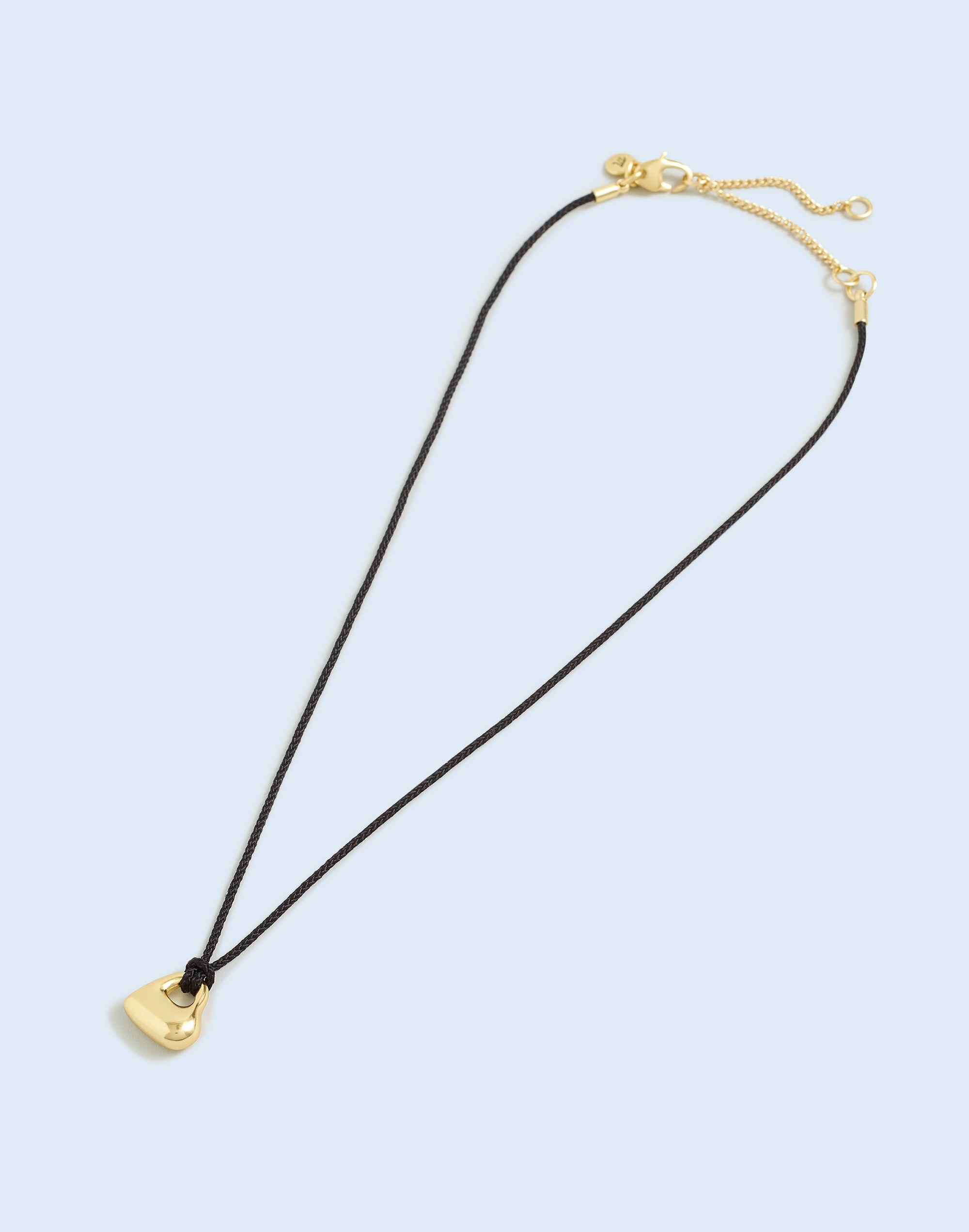 Cutout Puffy Heart Cord Necklace