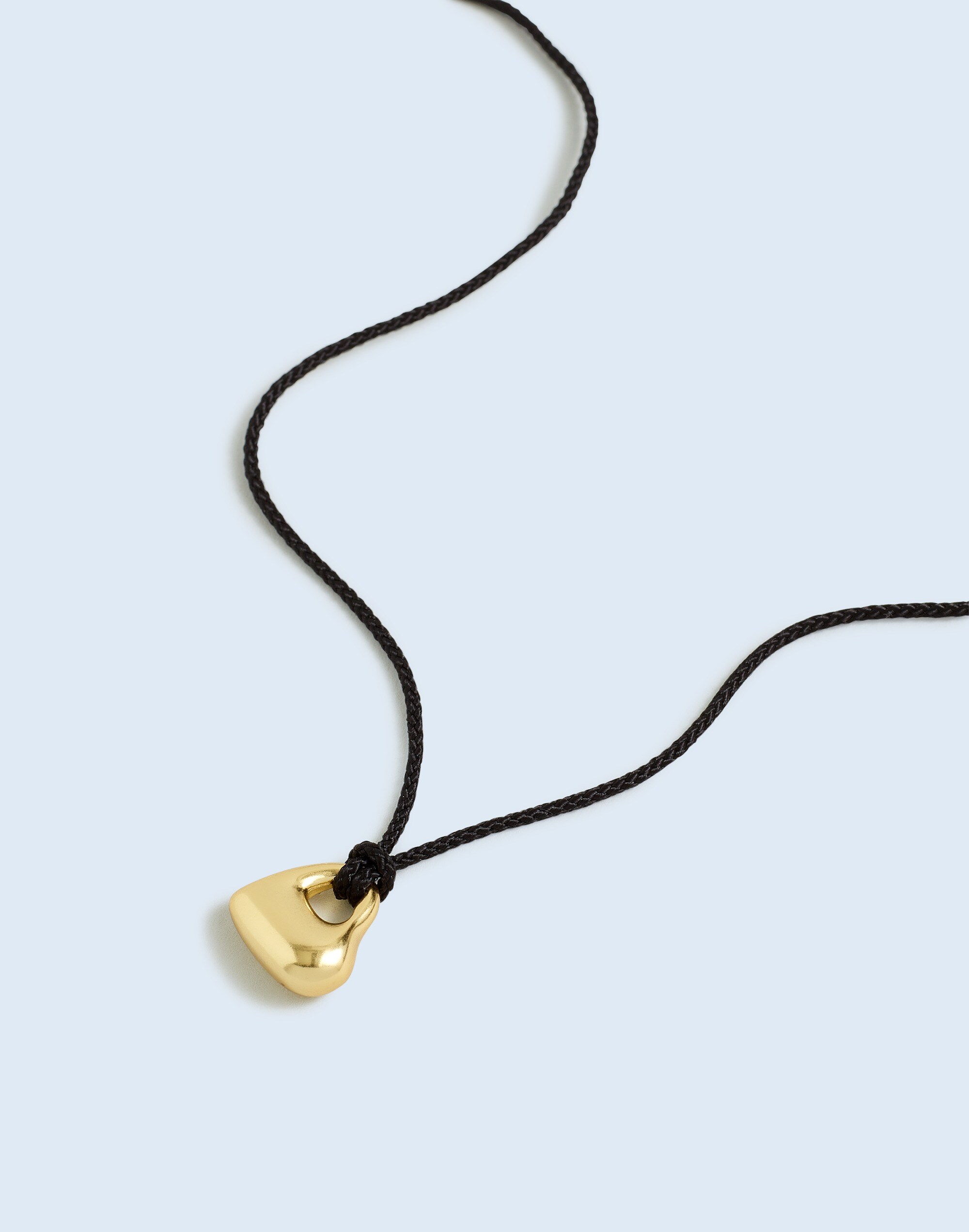 Cutout Puffy Heart Cord Necklace