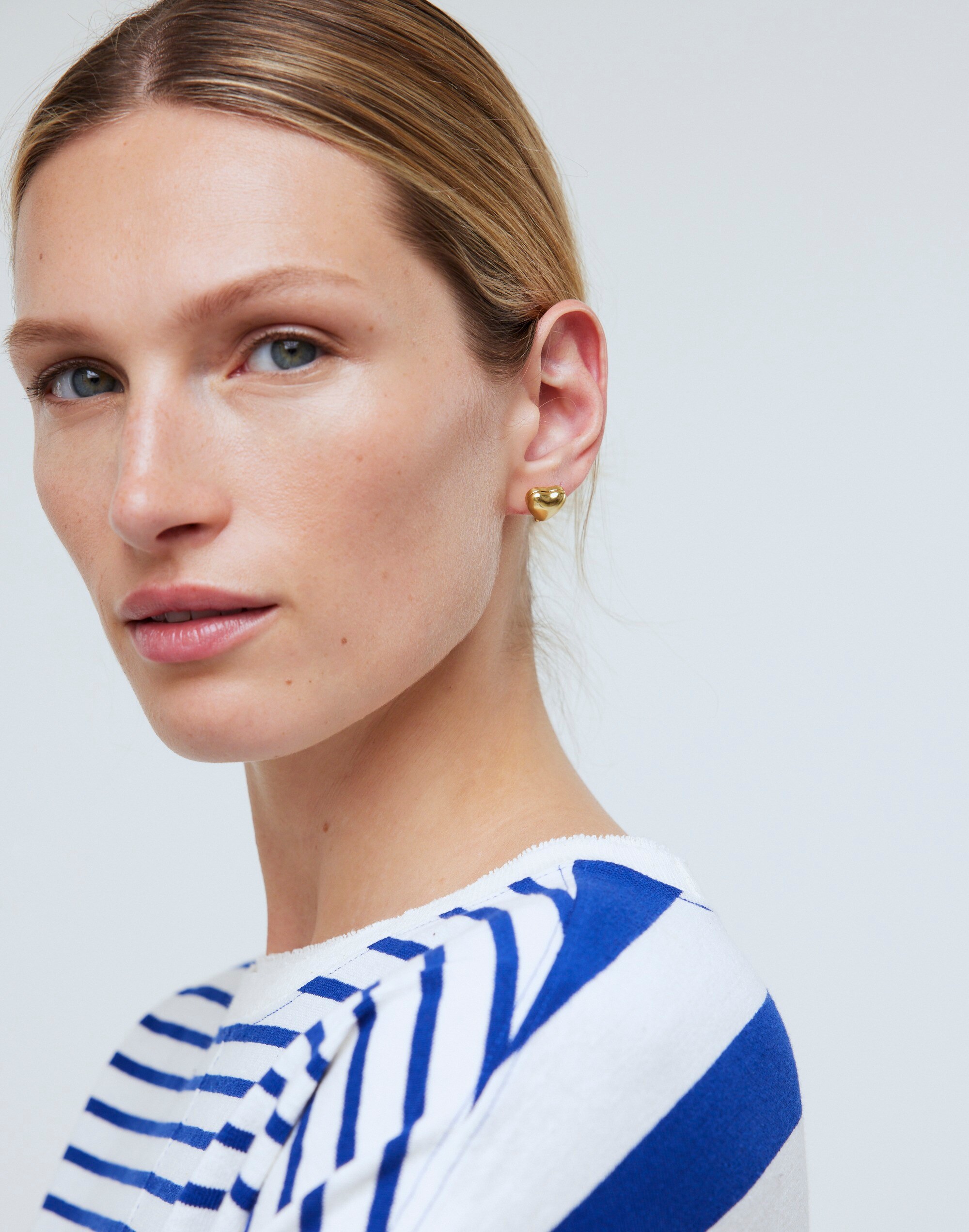 Puffy Heart Locket Stud Earrings