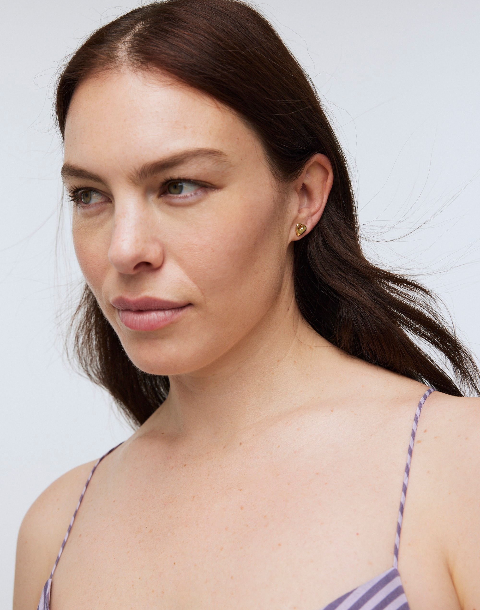 Cutout Puffy Heart Stud Earrings