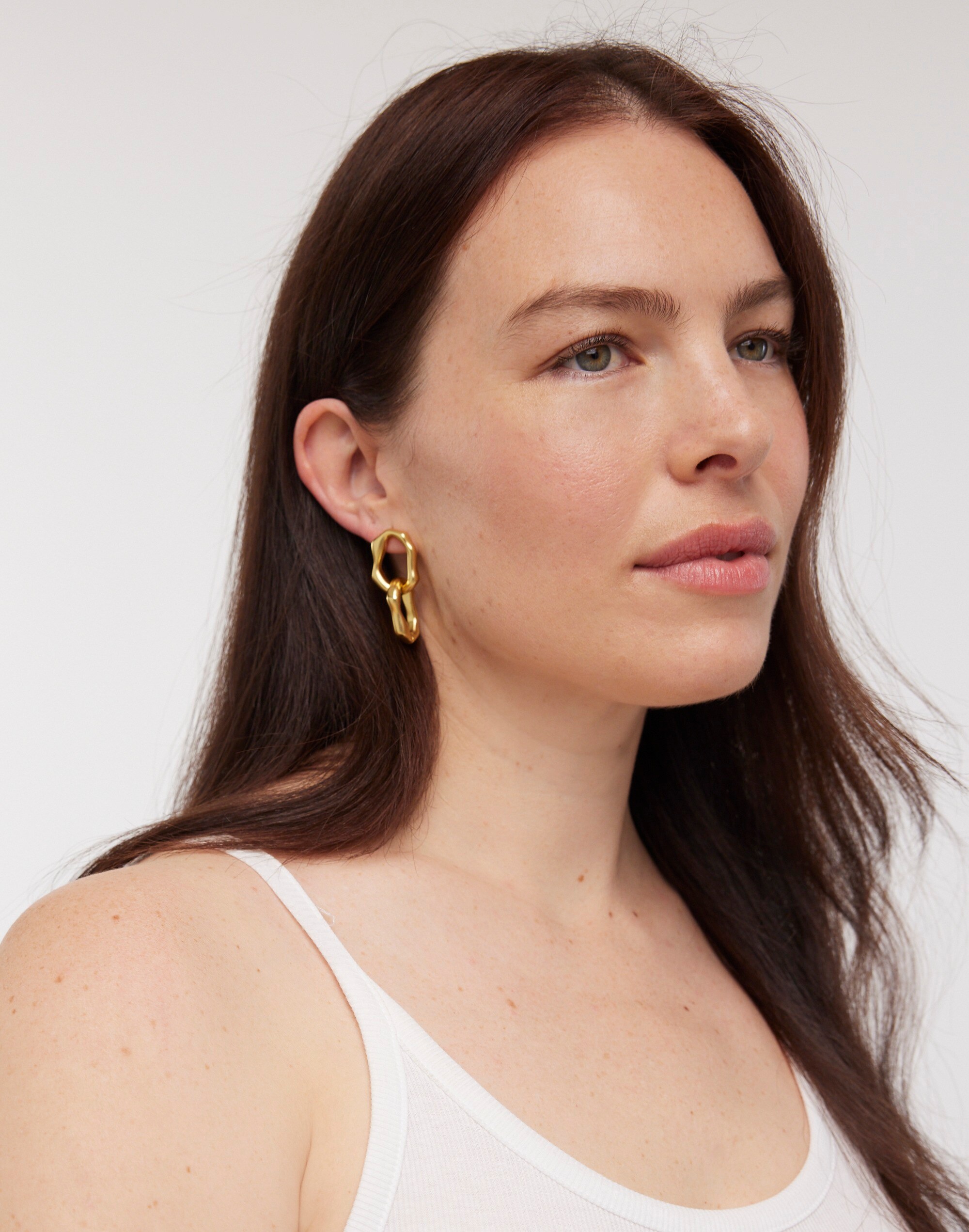 Molten Link Hoop Earrings