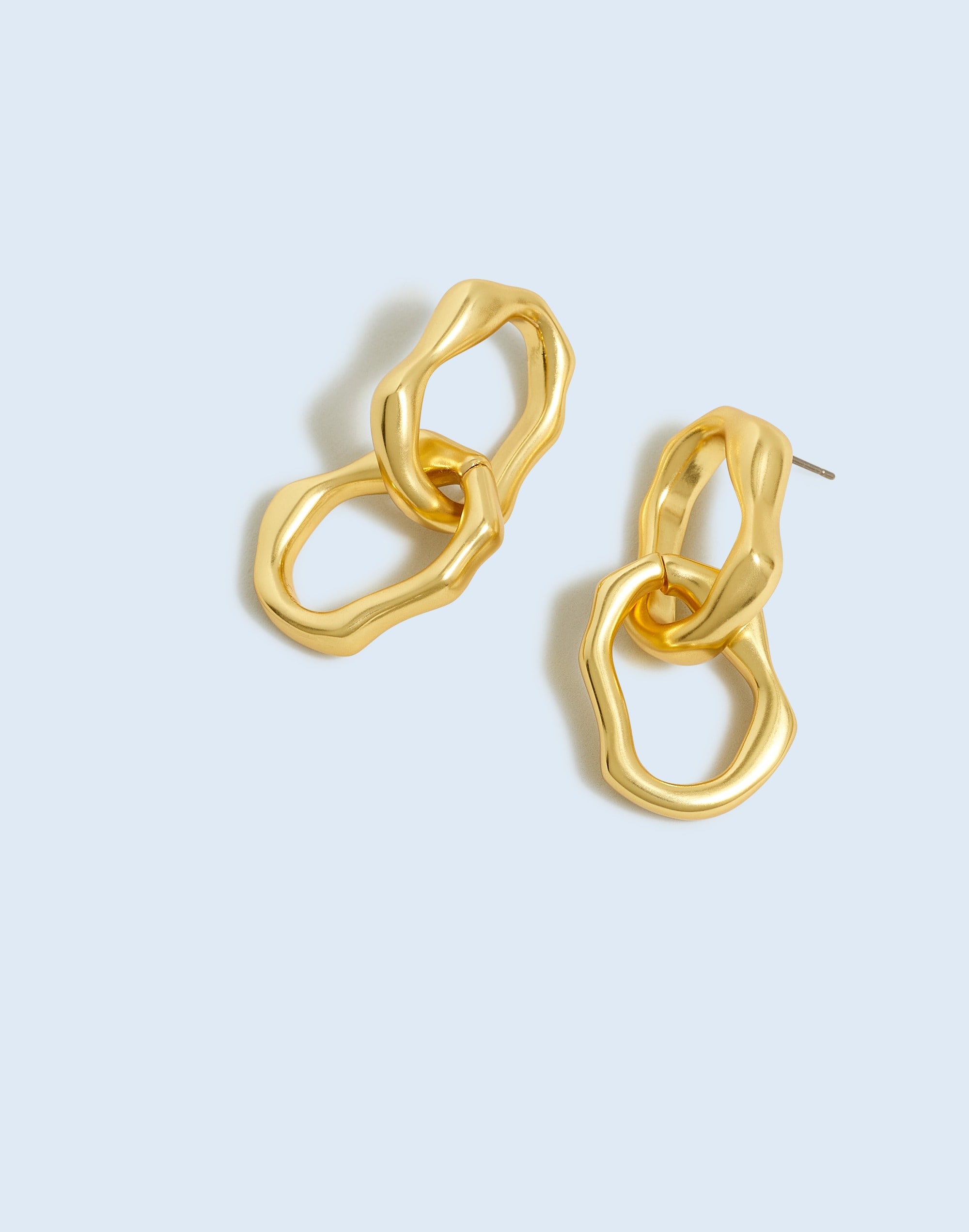 Mw Molten Link Hoop Earrings In Gold