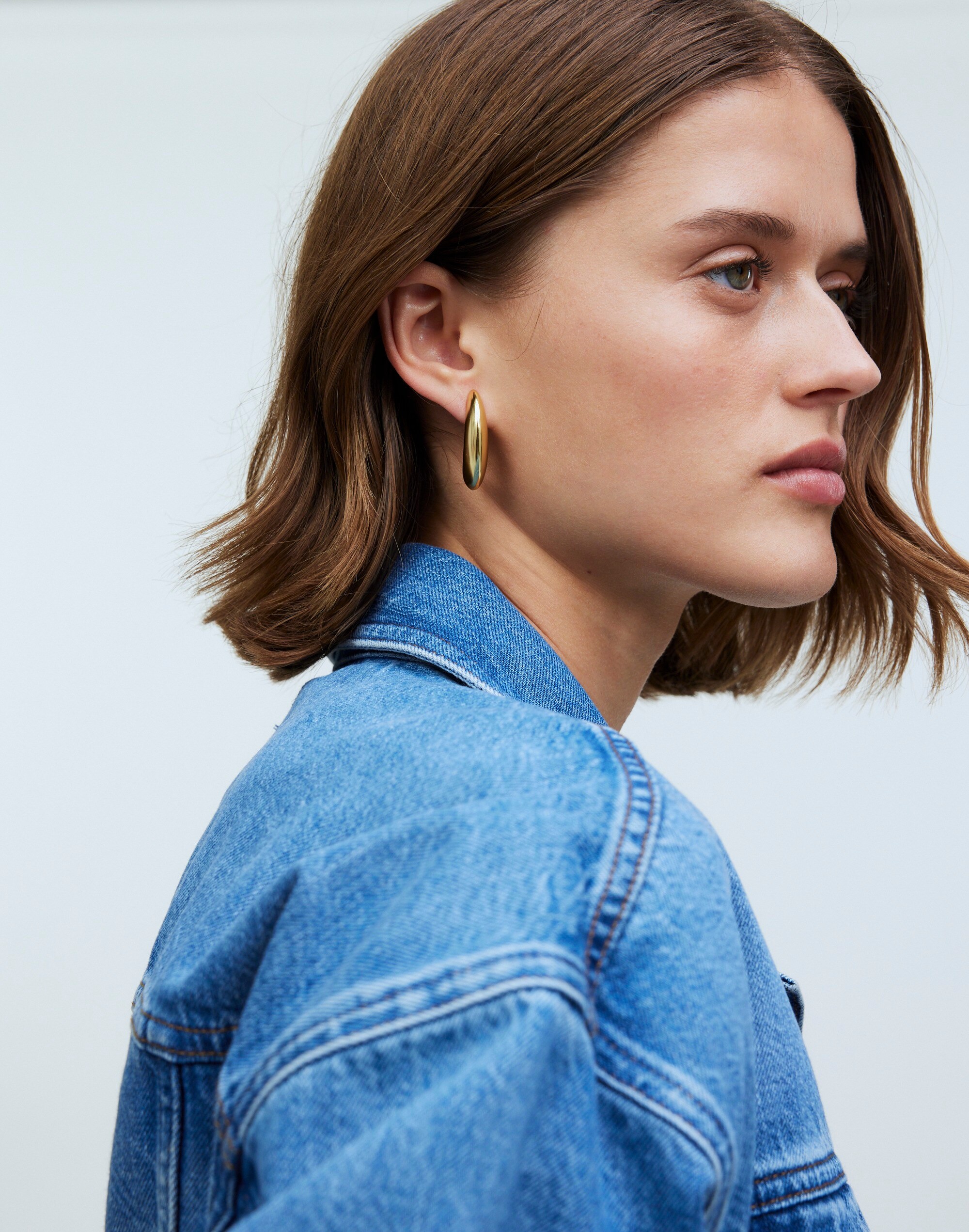 Sculptural Crescent Statement Earrings