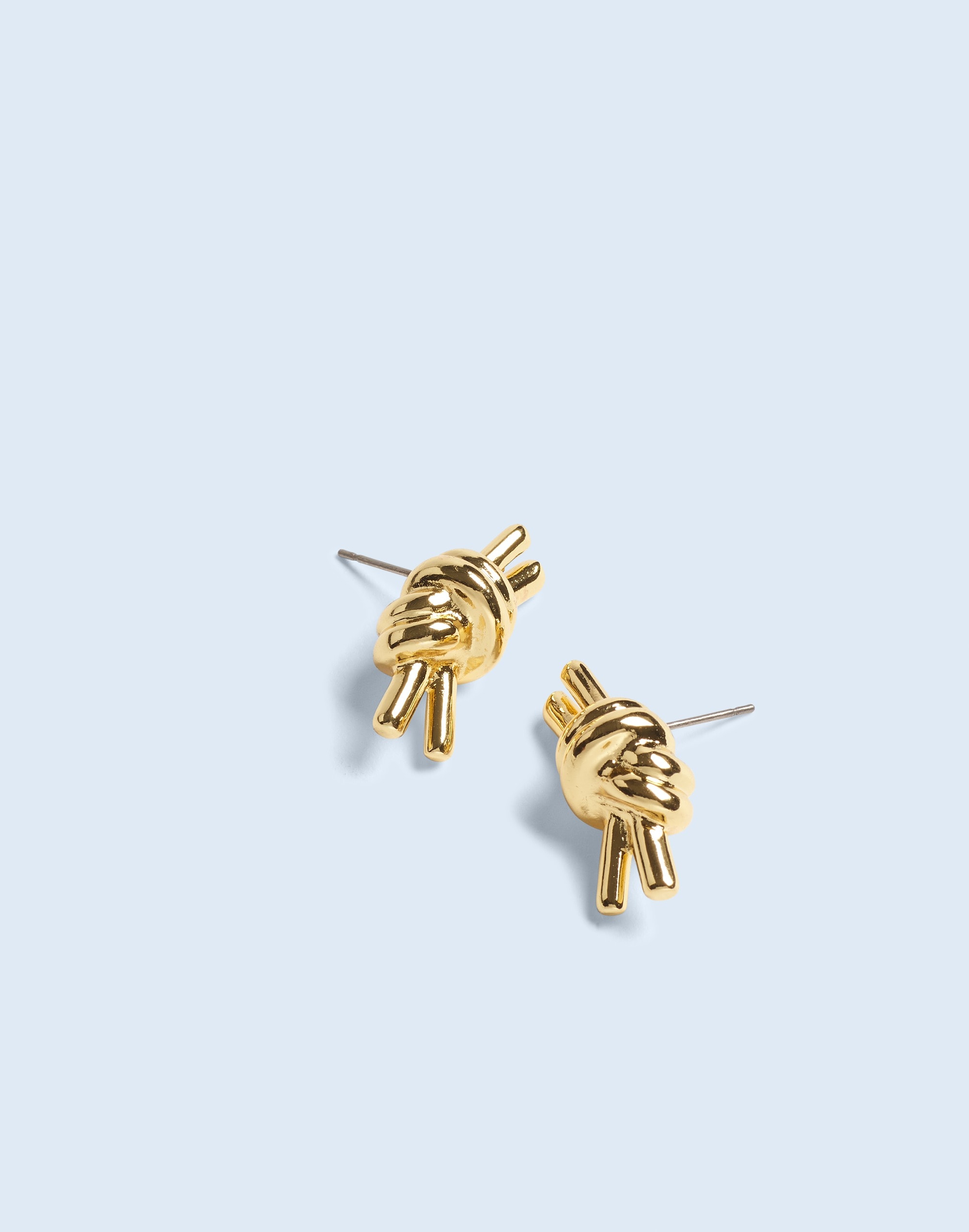 Mw Knotted Medium Stud Earrings In Gold