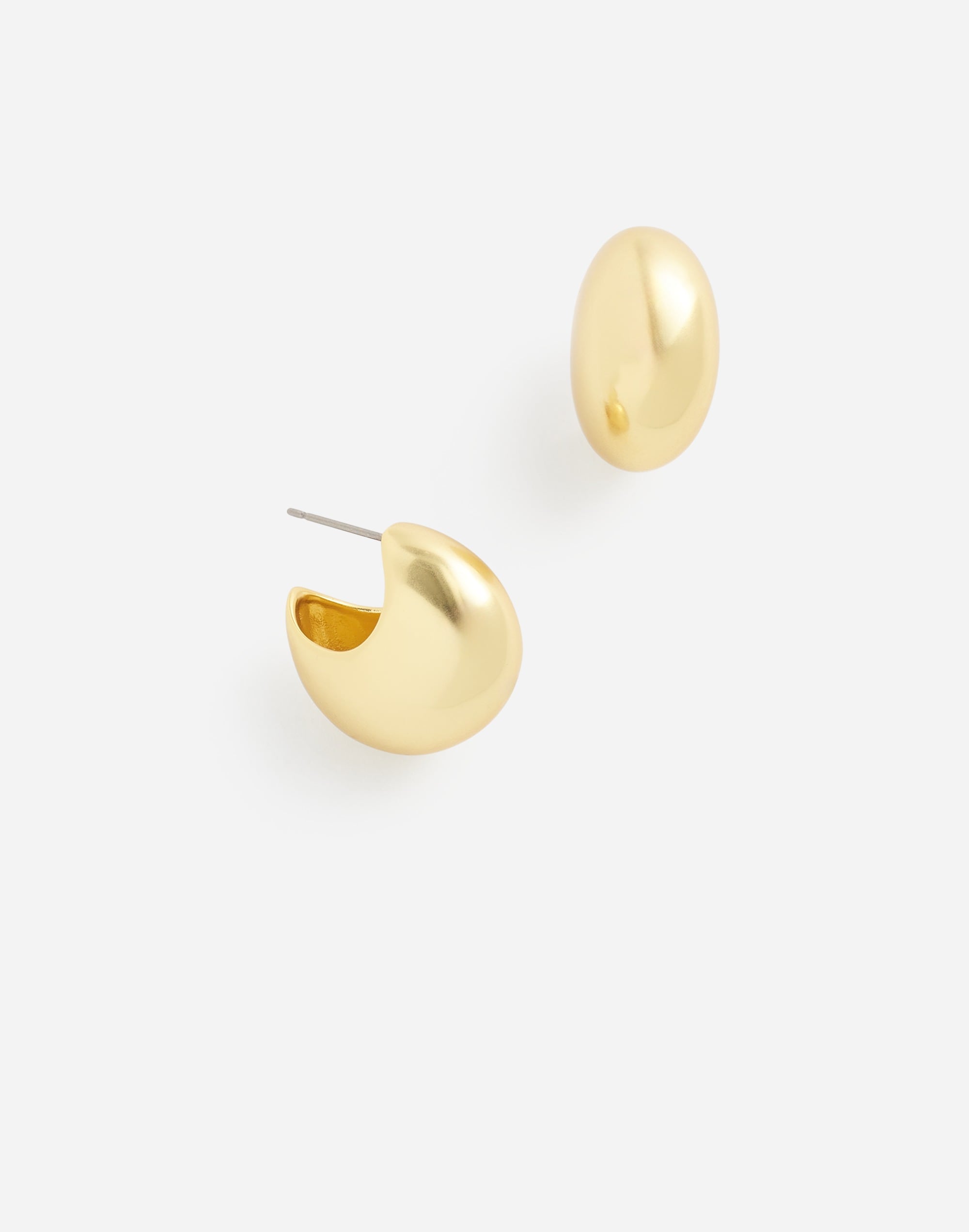 Mw Sculptural Chunky Hoop Earrings In Vintage Gold