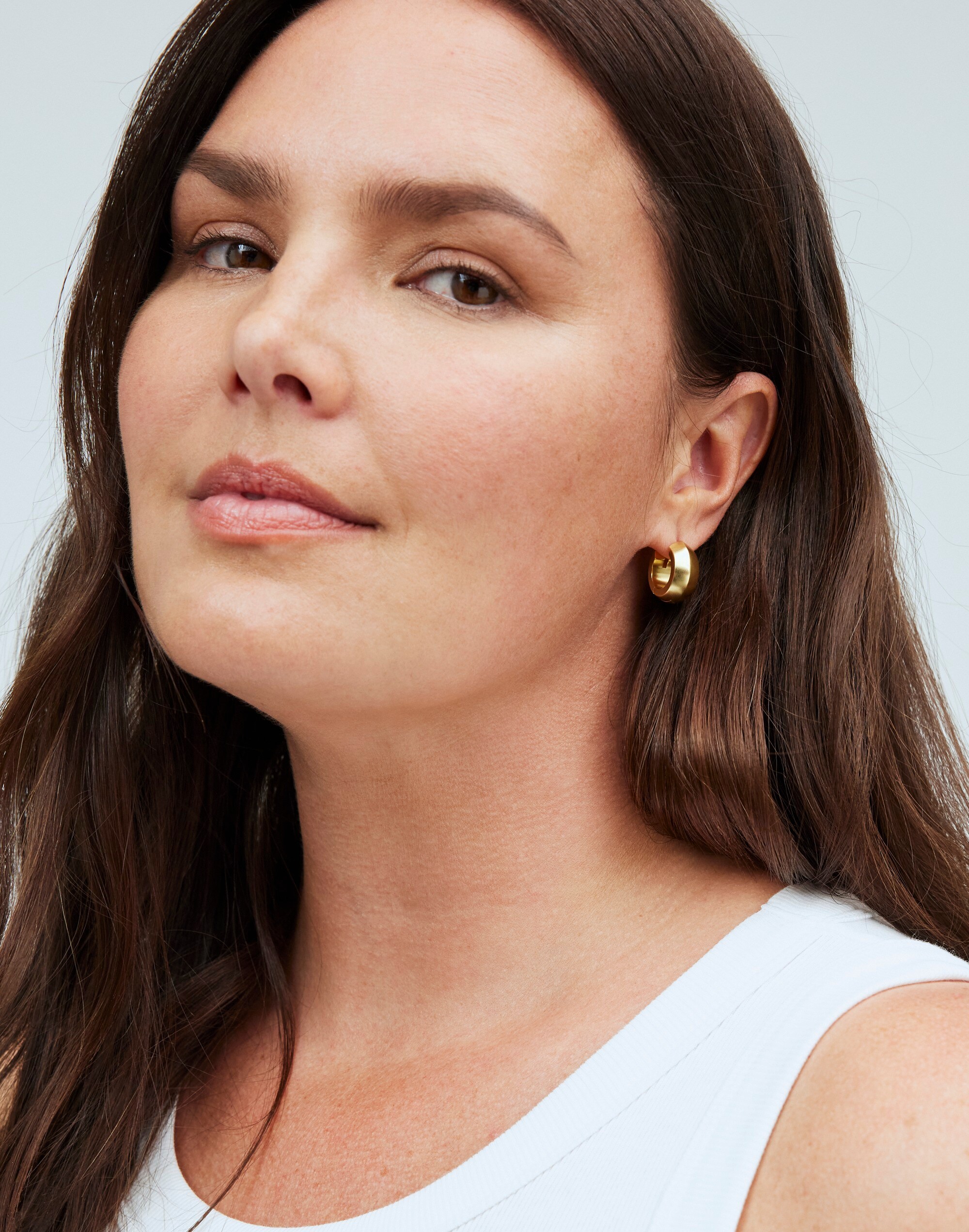 Knife-Edge Huggie Hoop Earrings