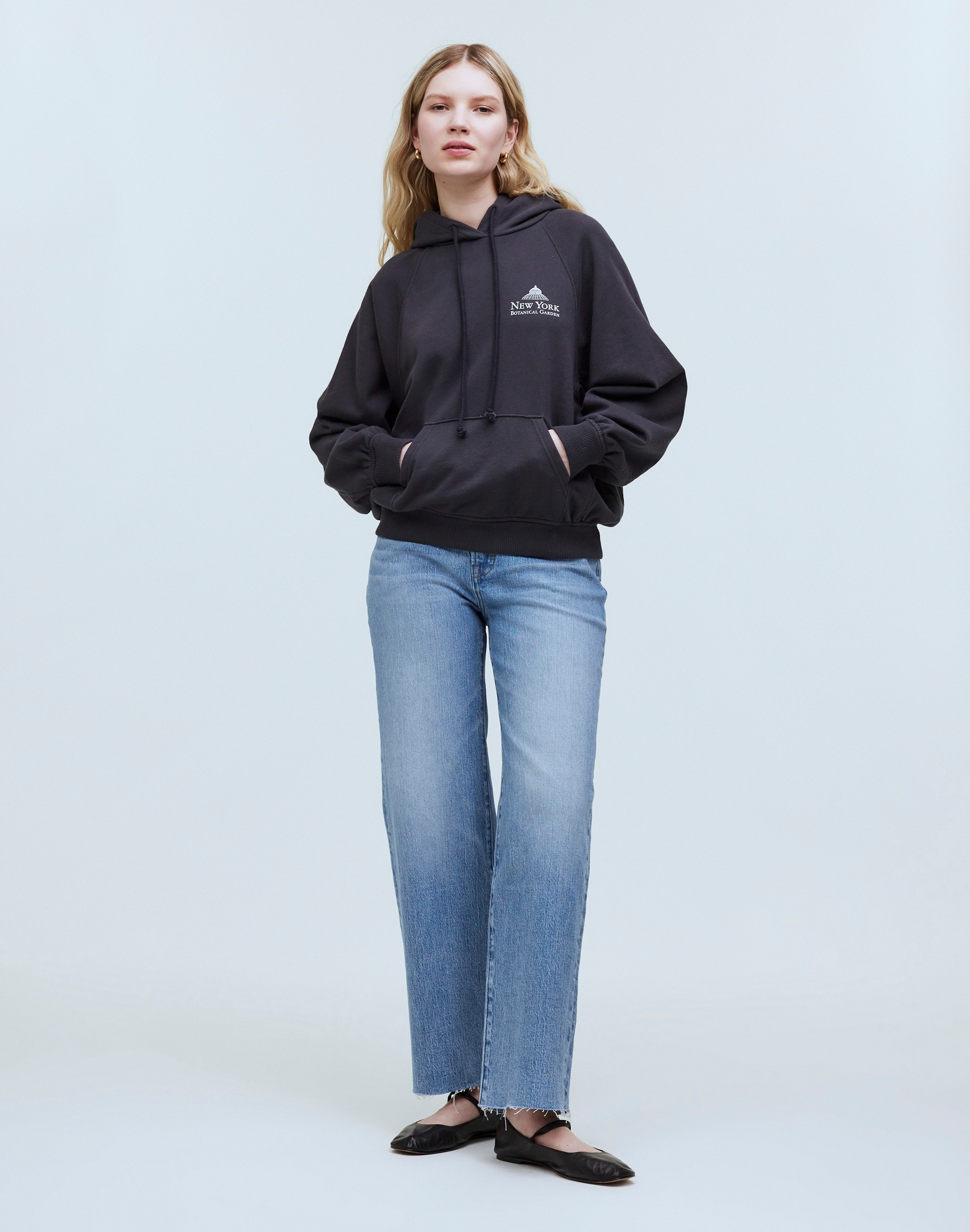 Madewell x NYBG Graphic Terry Relaxed Raglan-Sleeve Sweatshirt