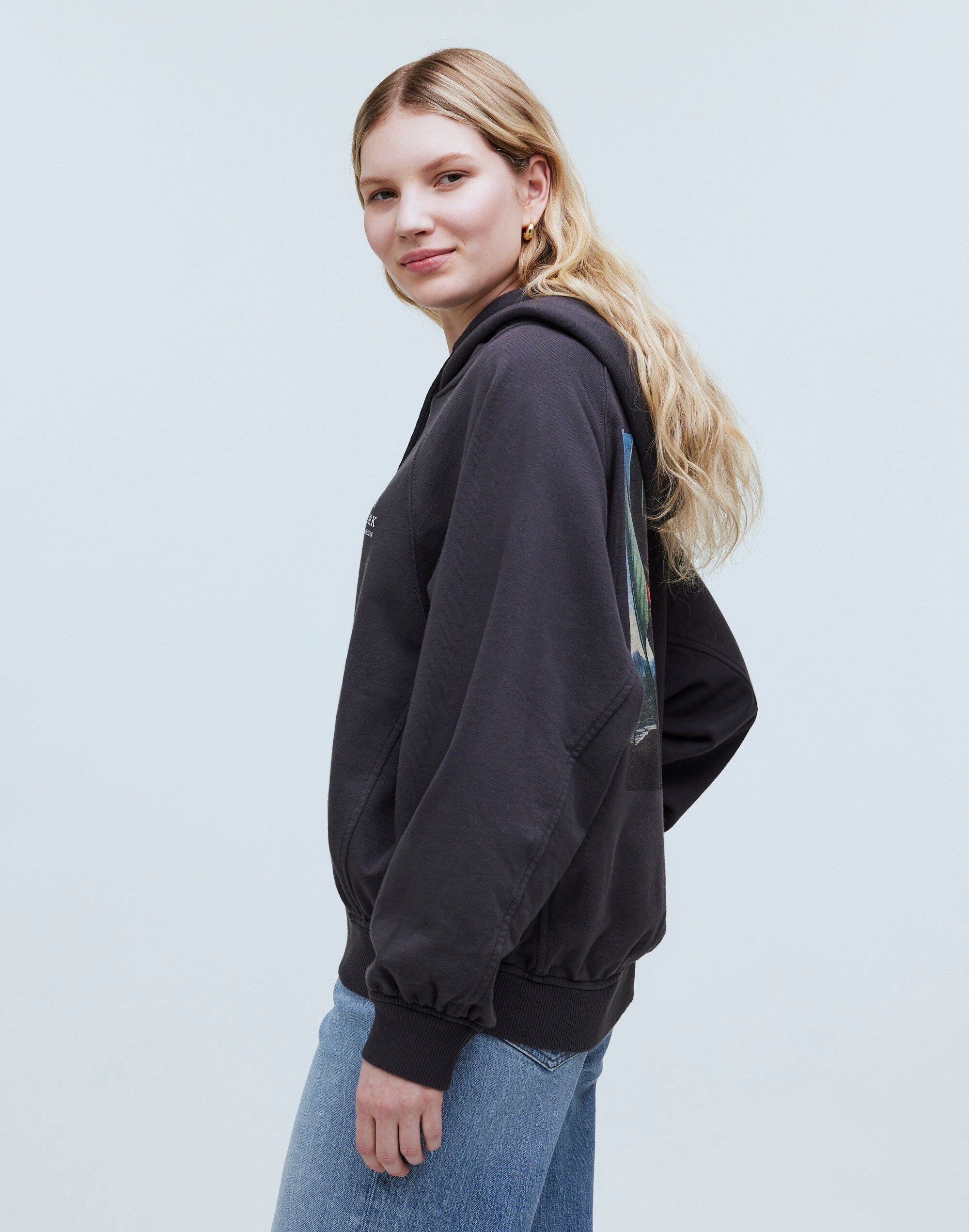 Madewell x NYBG Graphic Terry Relaxed Raglan-Sleeve Sweatshirt