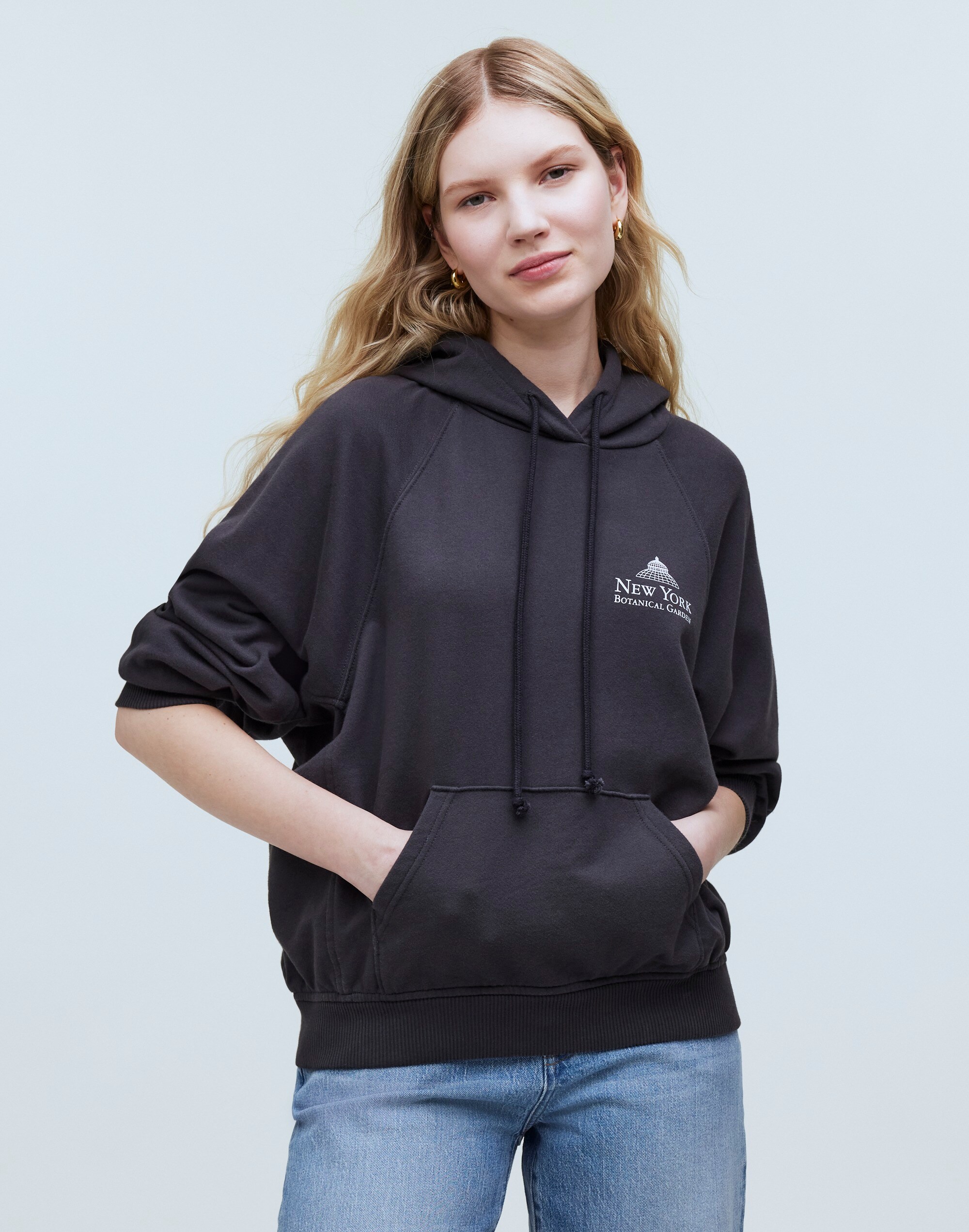 Madewell x NYBG Graphic Terry Relaxed Raglan-Sleeve Sweatshirt