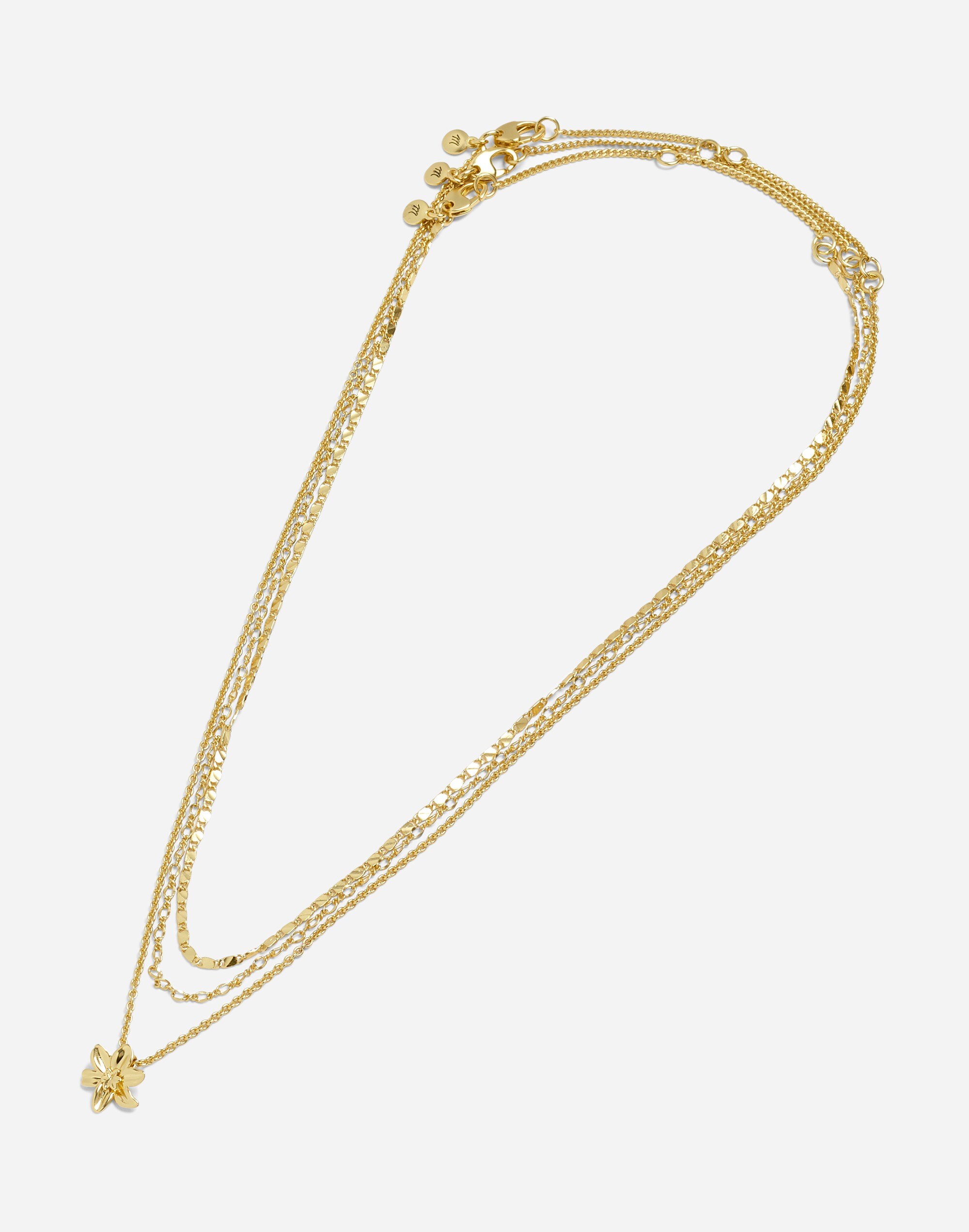 Three-Pack Flower Necklace Set