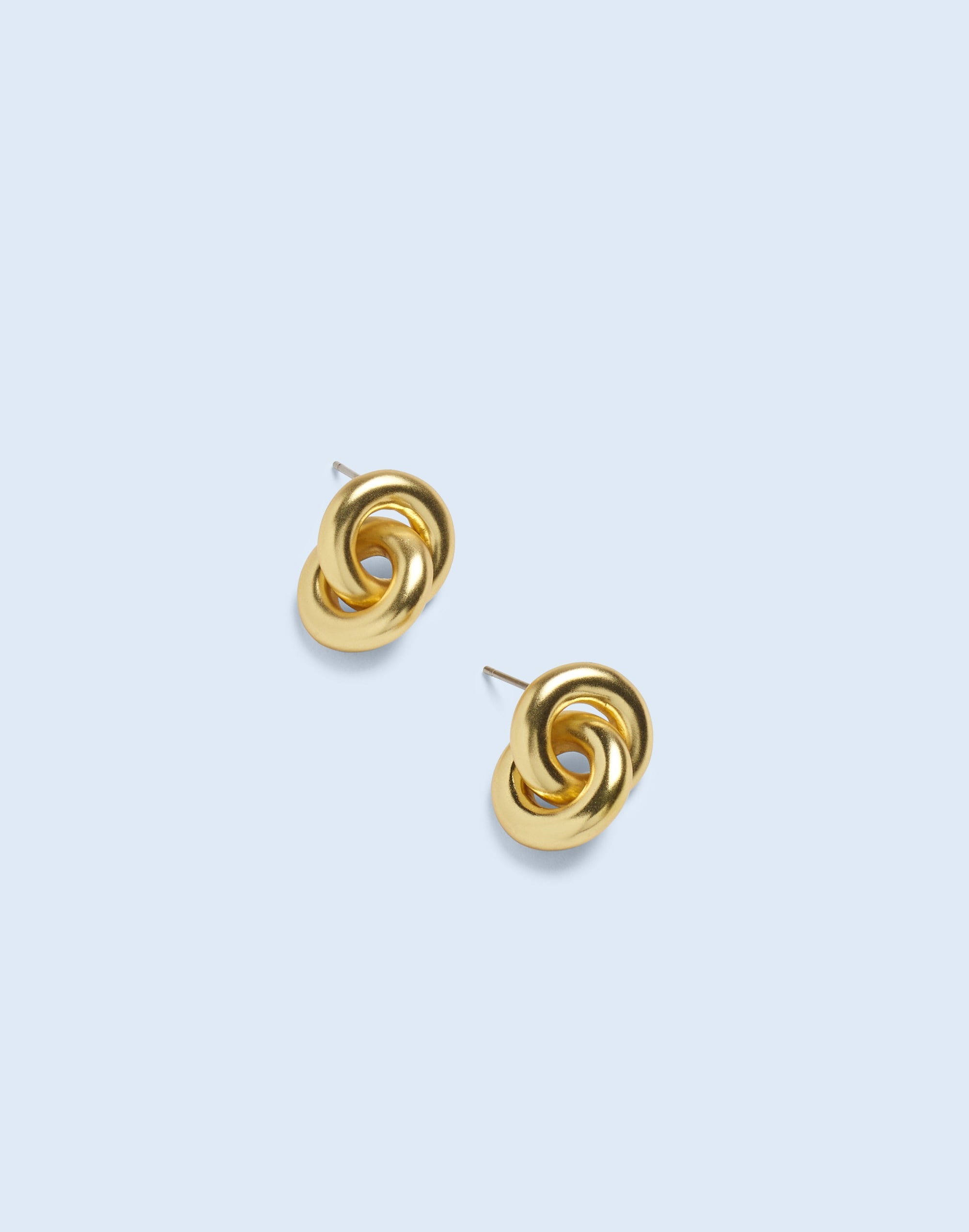 Mw Hoop Chain Drop Earrings In Gold